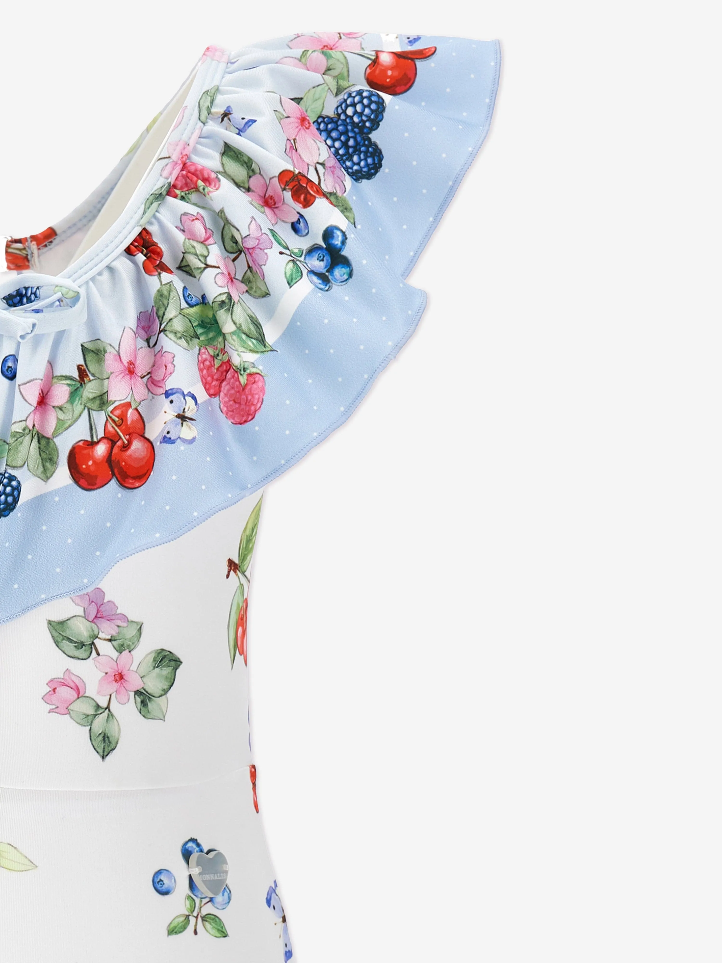 Girls Fruit and Flower Swimsuit in Blue