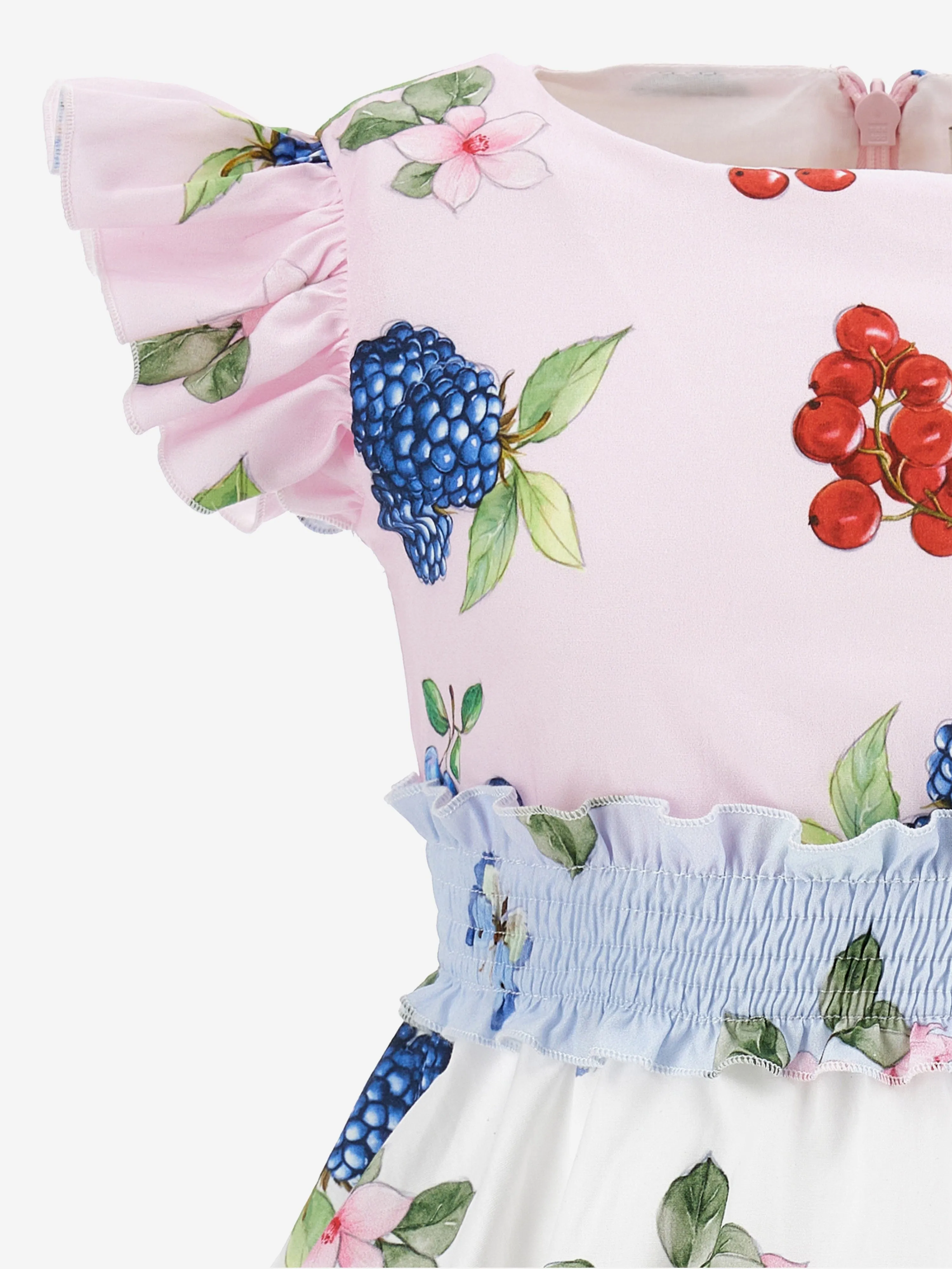 Girls Fruit Print Dress in Pink