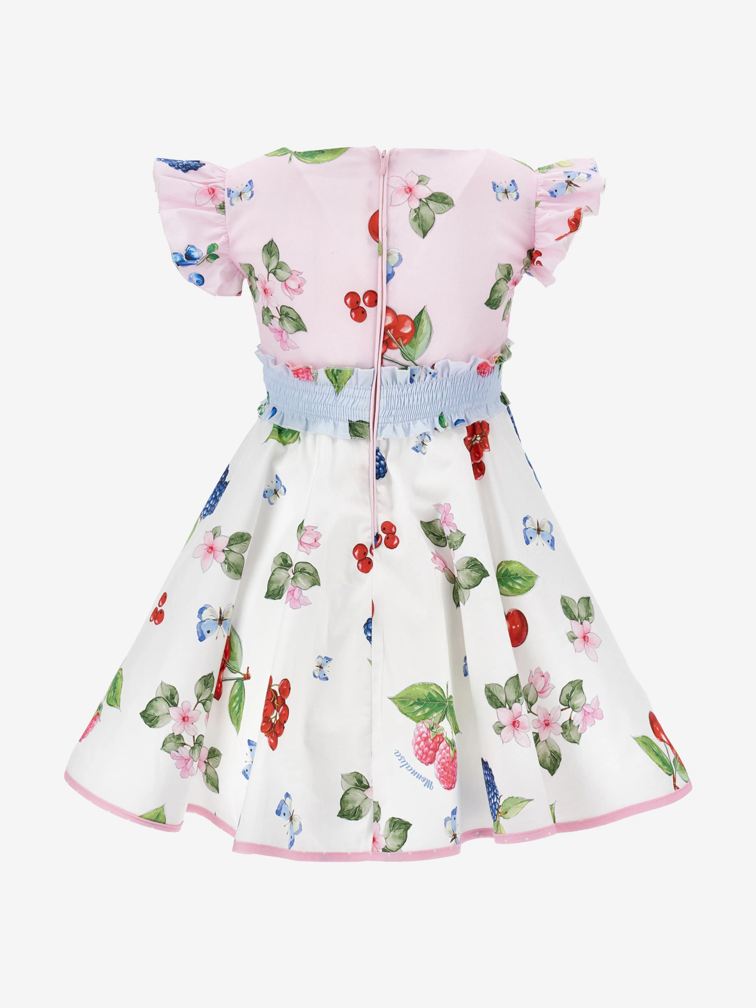 Girls Fruit Print Dress in Pink