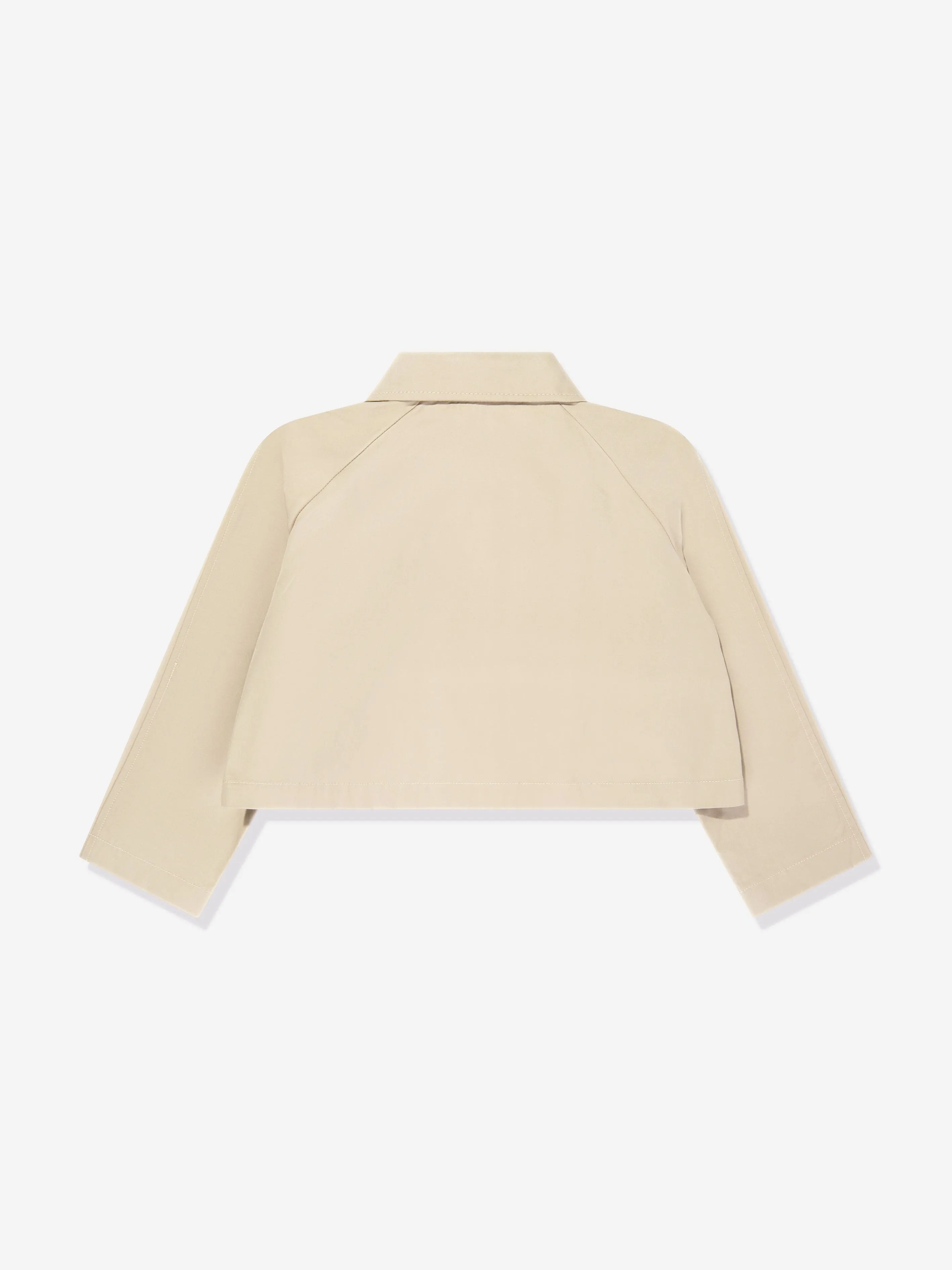 Girls Gabardine Logo Jacket in Beige