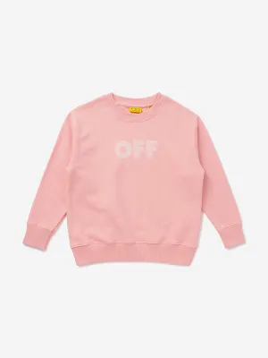 Girls Garment Dyed Sweatshirt in Pink
