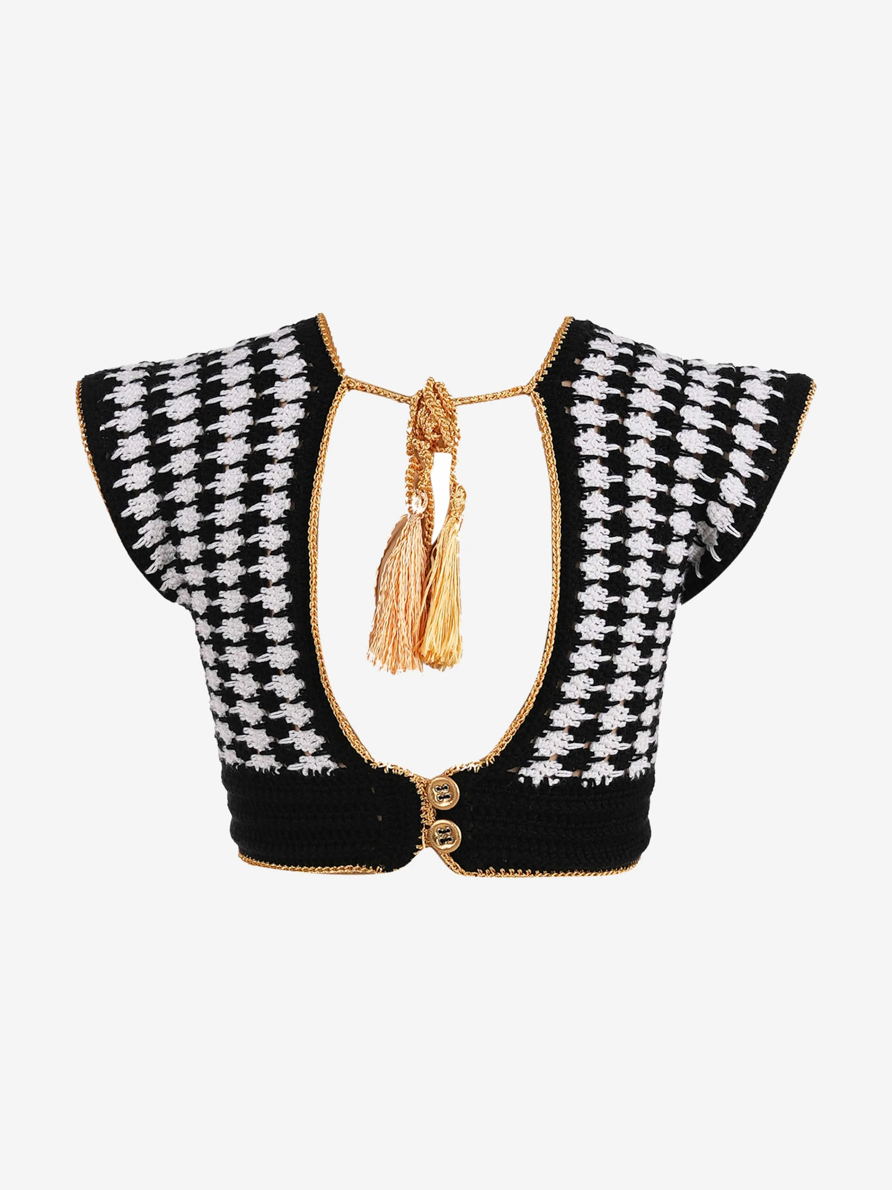 Girls Garnet Crop Top in Black