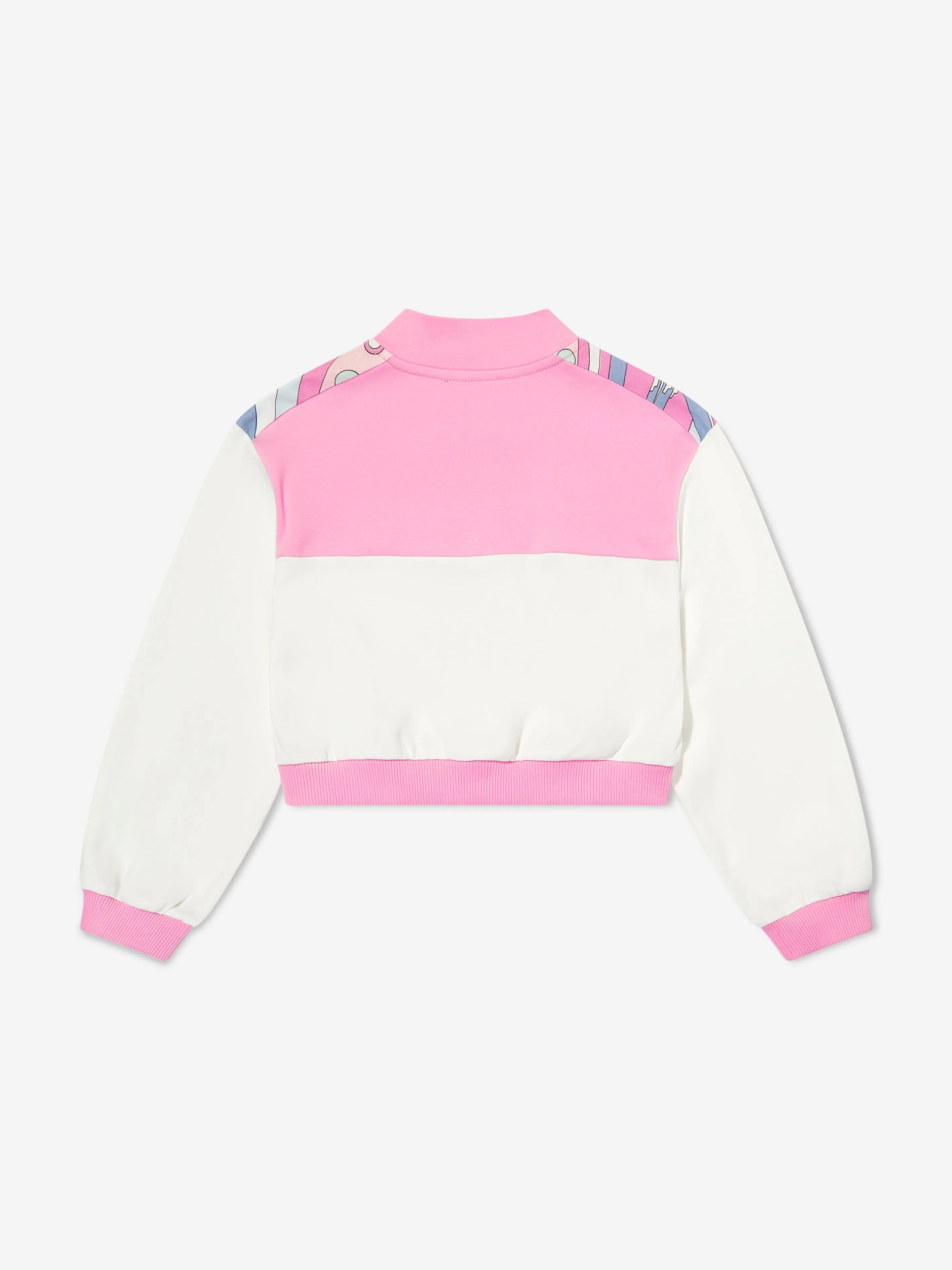 Girls Half Zip Interlock Sweatshirt in Purple