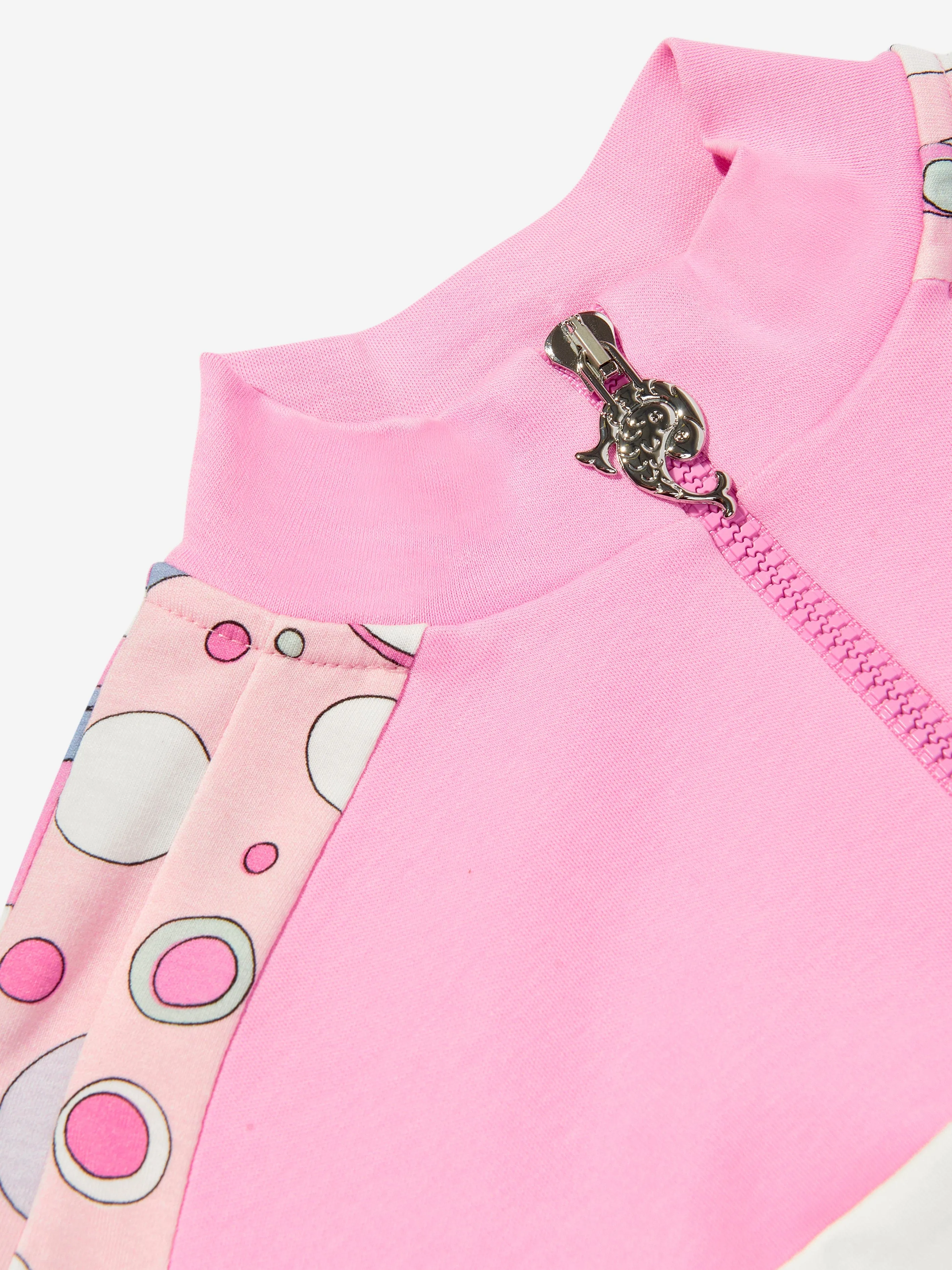 Girls Half Zip Interlock Sweatshirt in Purple