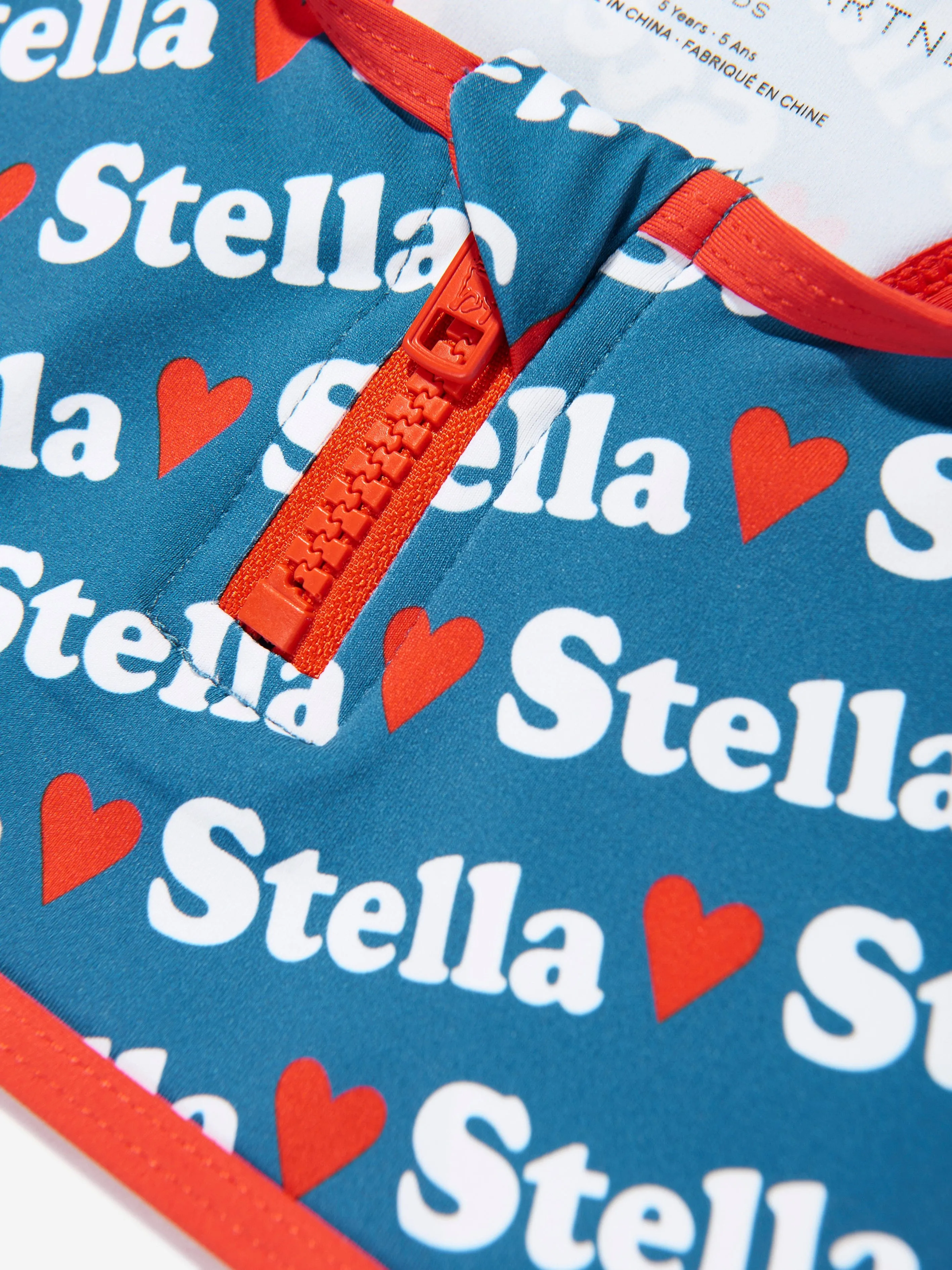 Girls Heart Logo Bikini in Blue