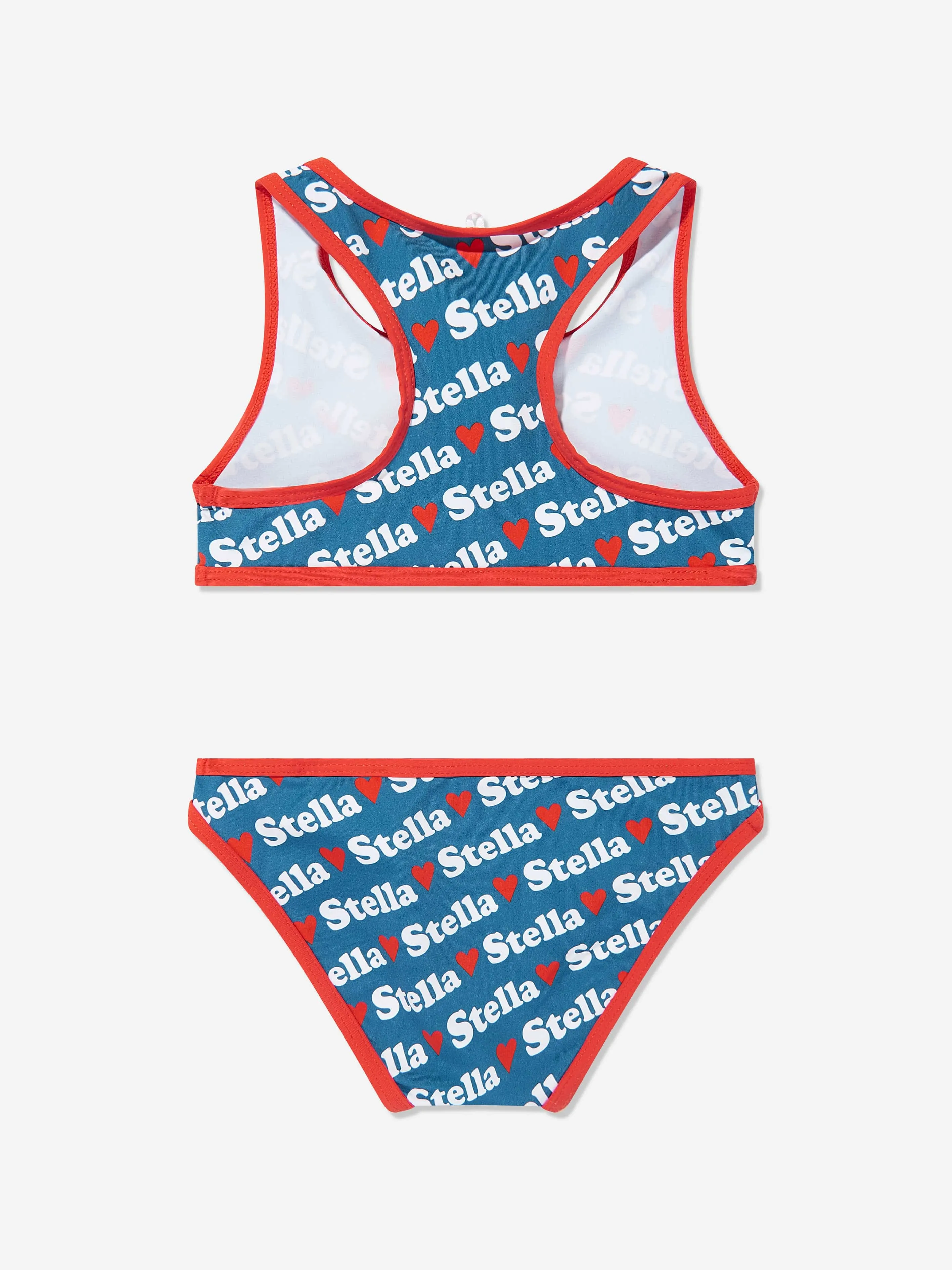 Girls Heart Logo Bikini in Blue