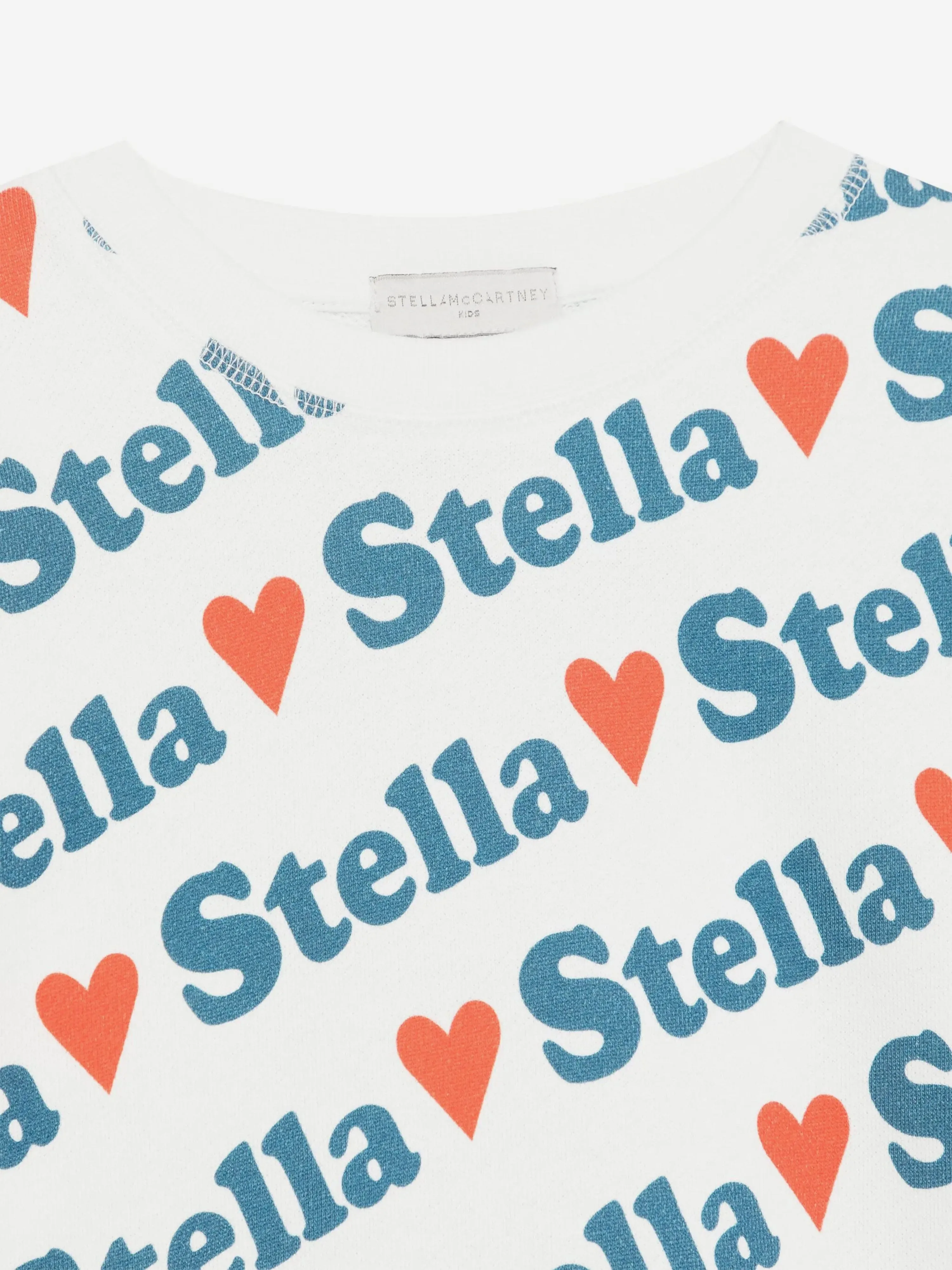 Girls Heart Logo Sweatshirt in Ivory
