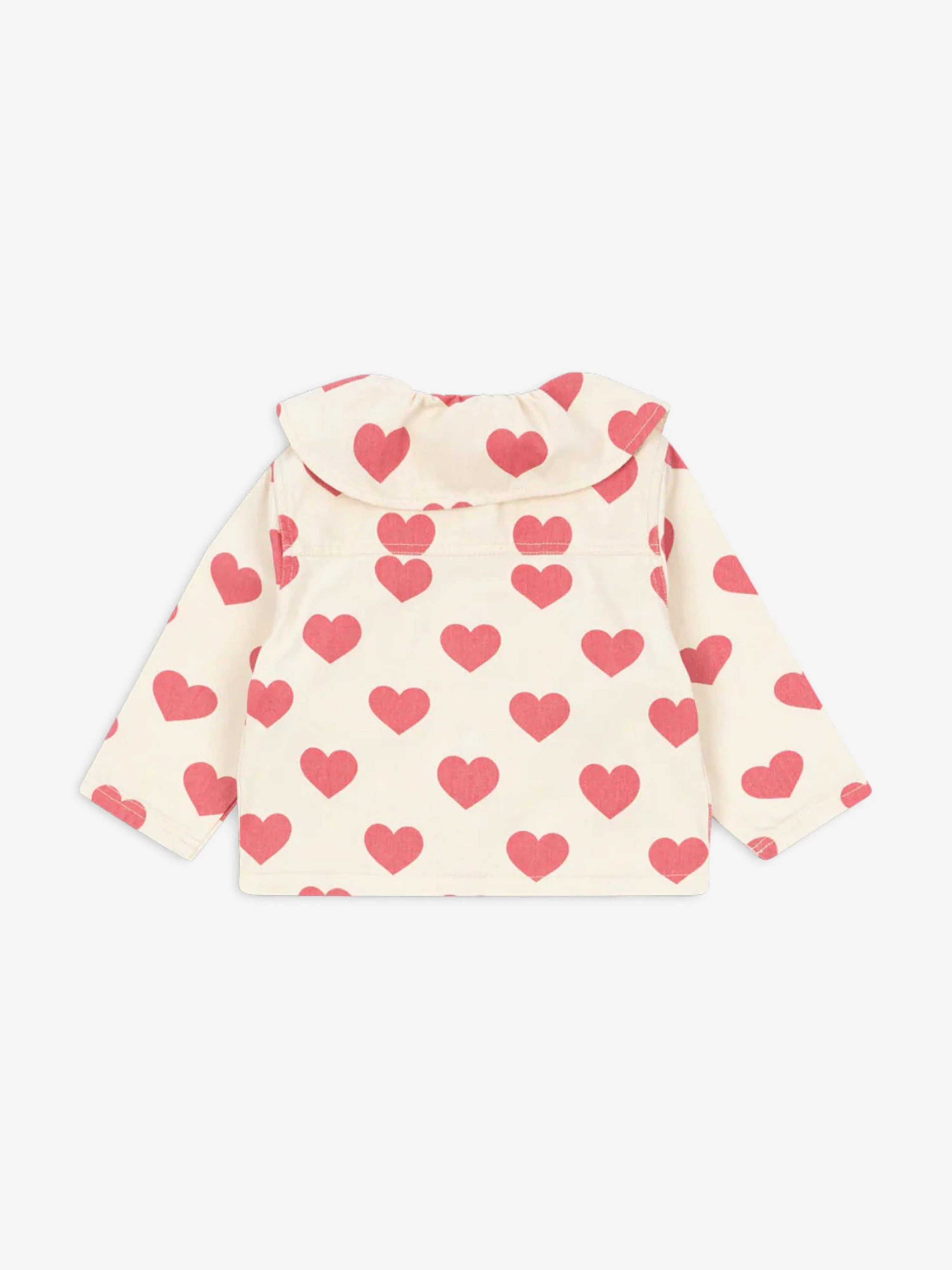 Girls Hearts Magot Collar Jacket in Ivory