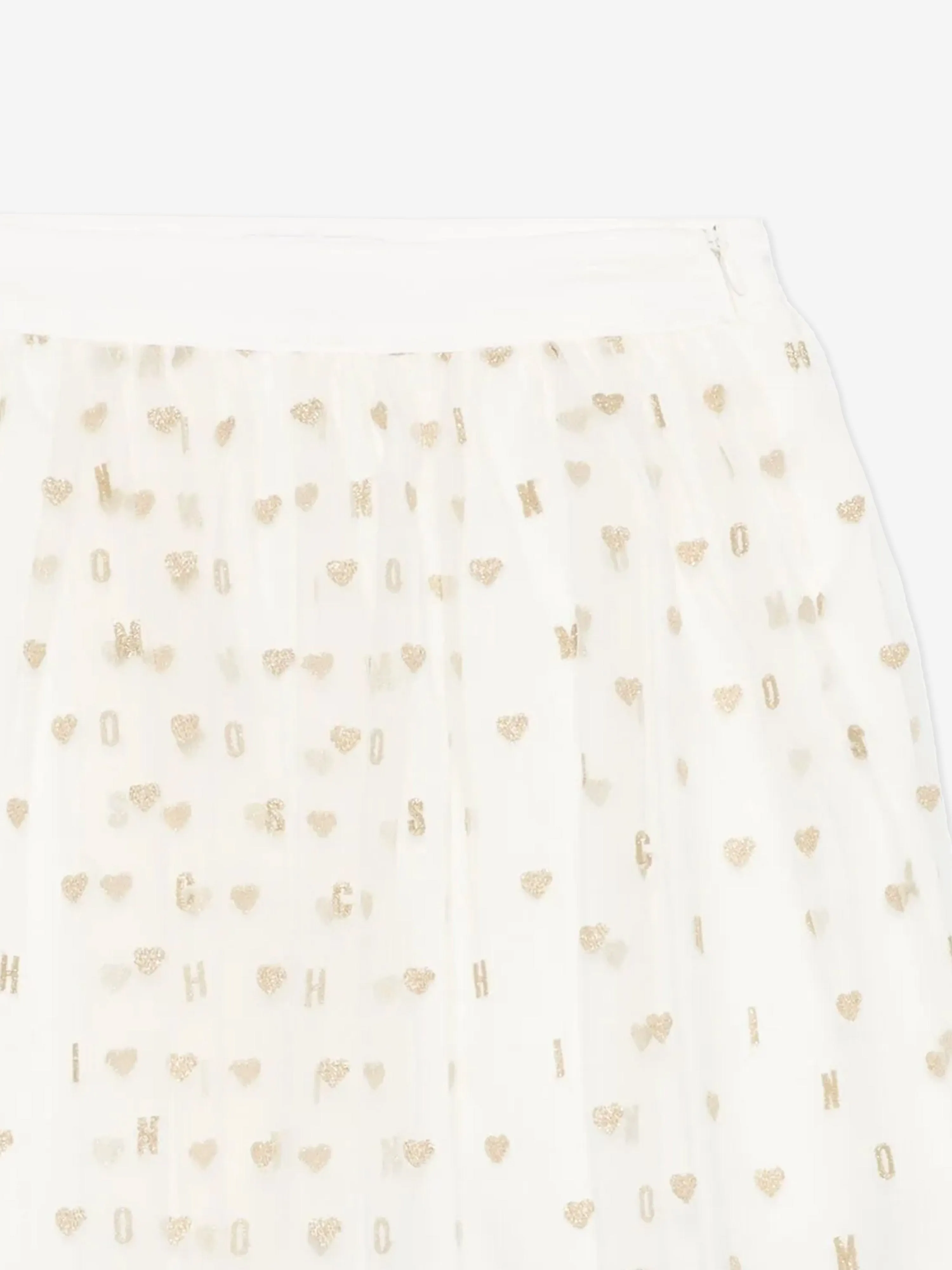 Girls Hearts Skirt in Ivory