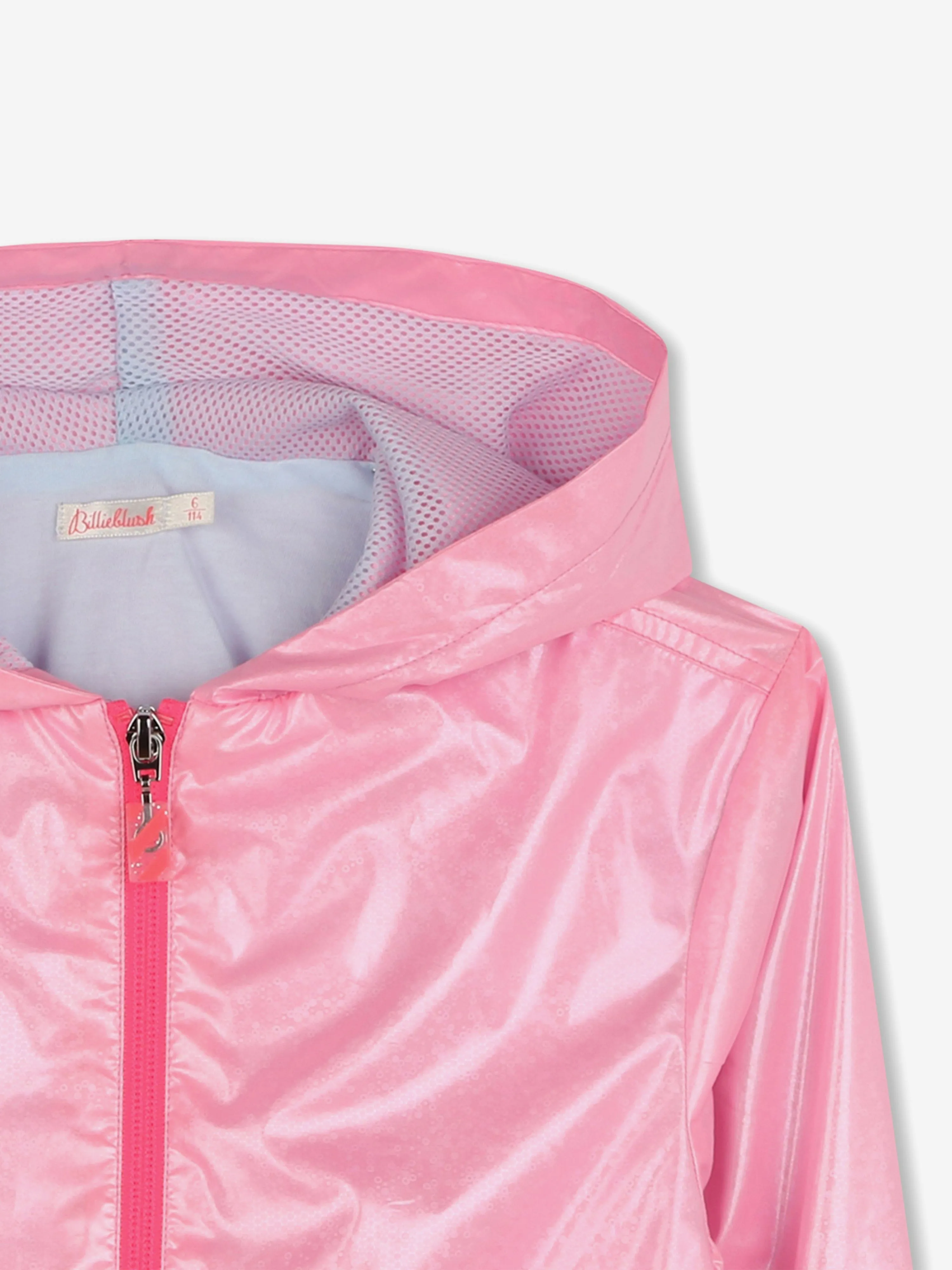 Girls Hooded Windbreaker in Pink