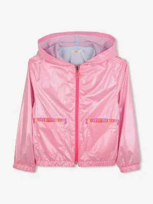 Girls Hooded Windbreaker in Pink