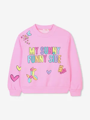 Girls Illustrated Sweatshirt in Pink