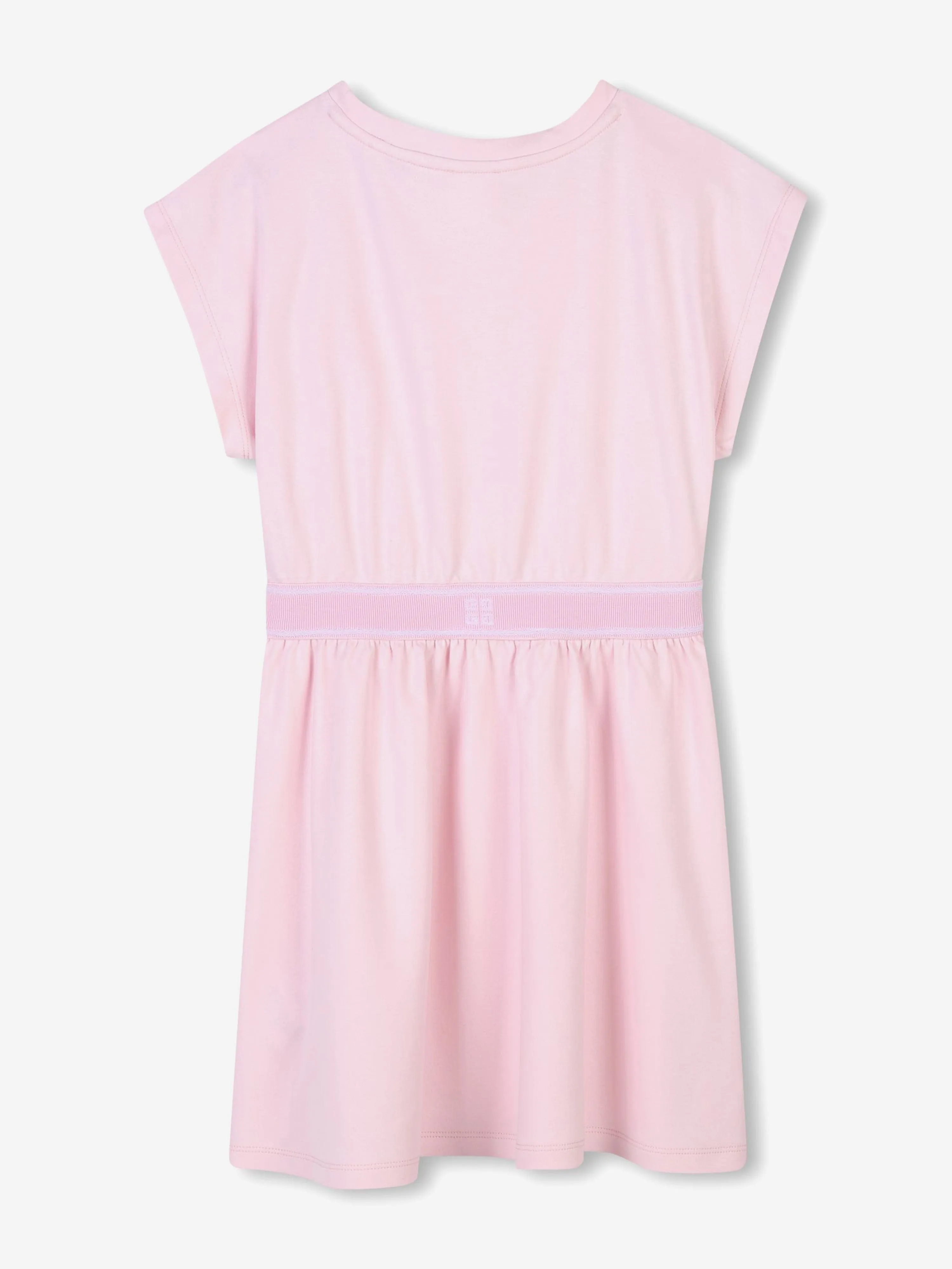 Girls Jacquard Logo Dress in Pink