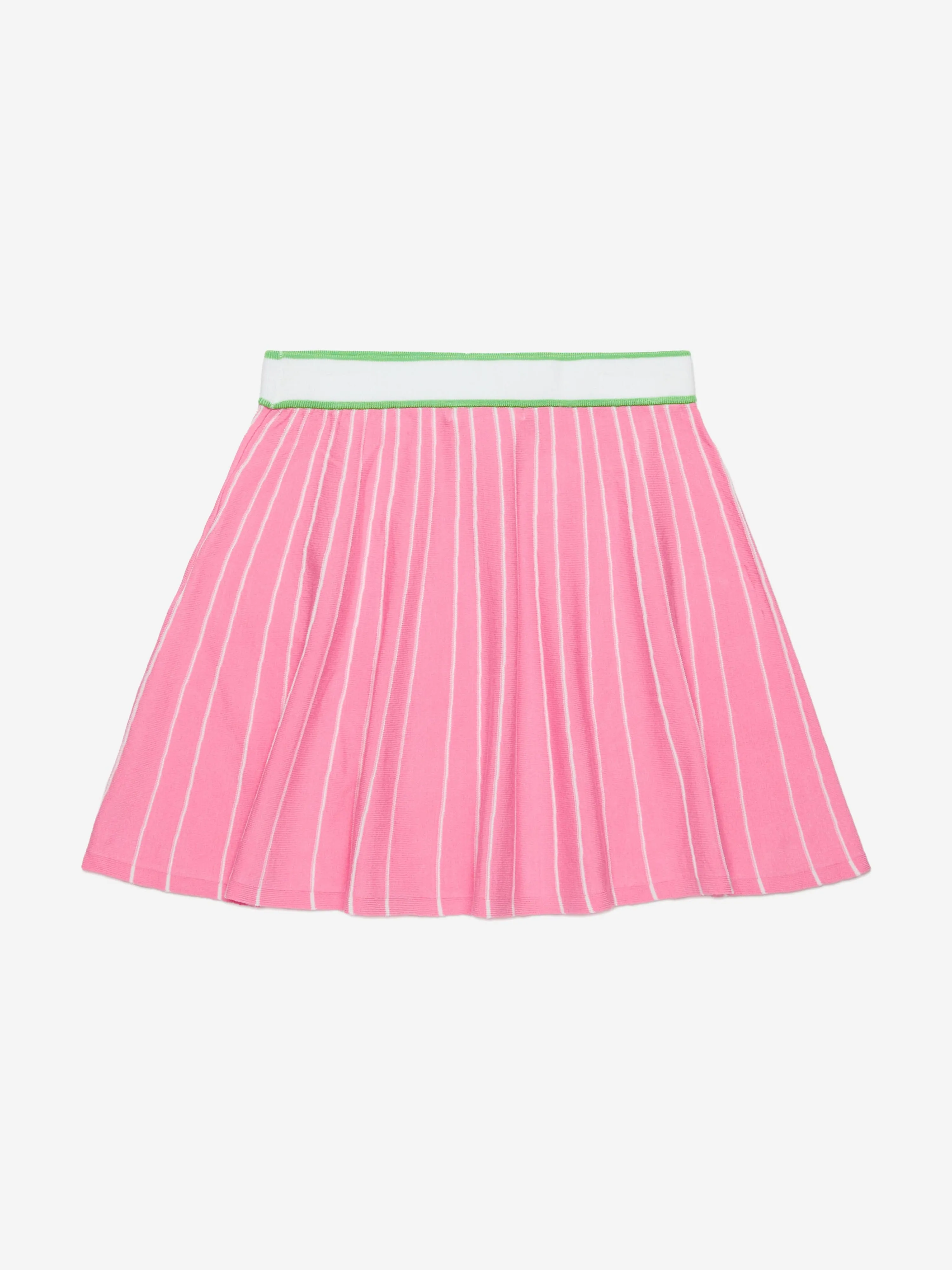 Girls Jacquard Stripe Knitted Skirt in Pink