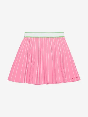 Girls Jacquard Stripe Knitted Skirt in Pink