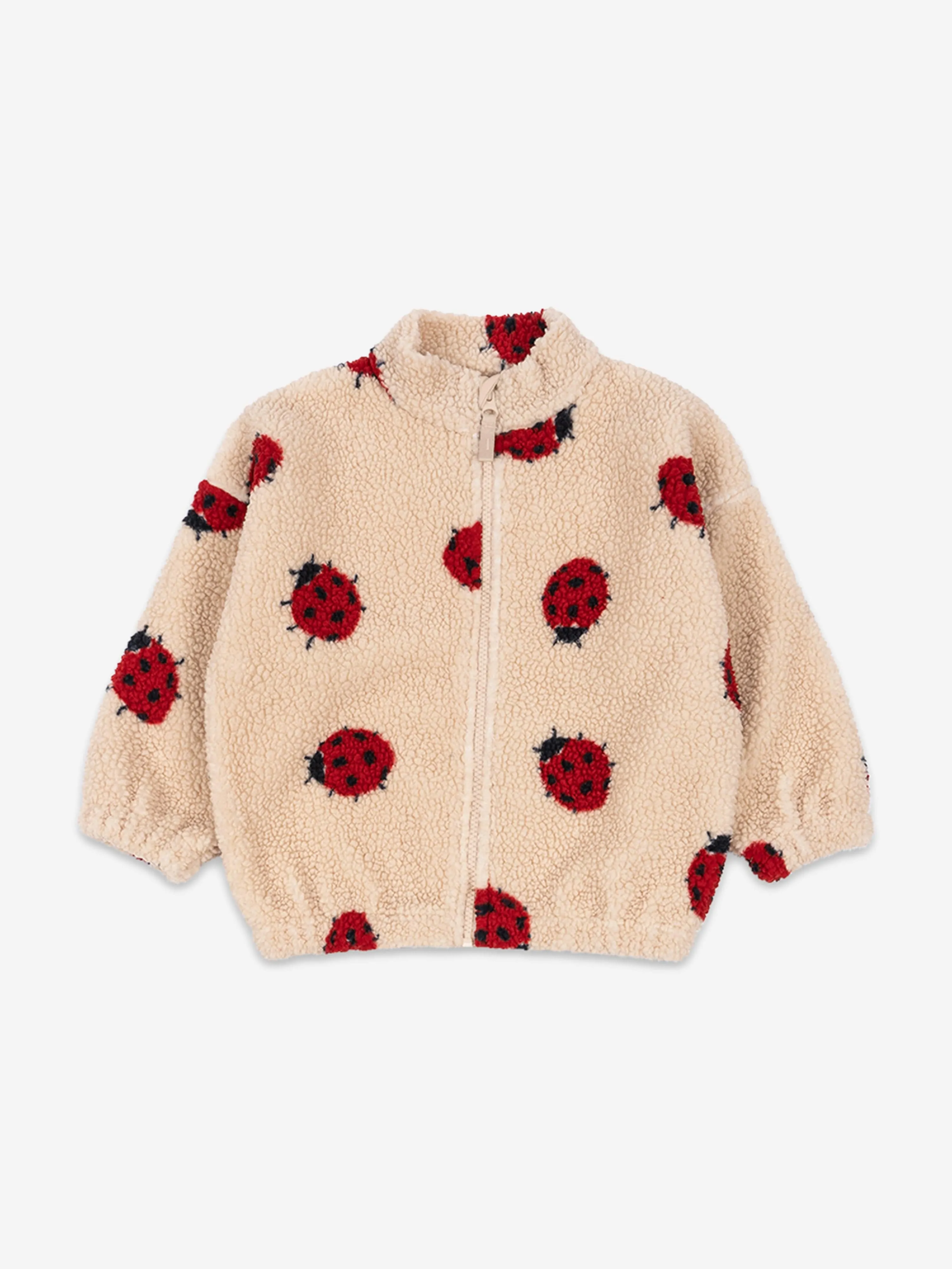 Girls Jody Ladybug Teddy Jacket in Beige