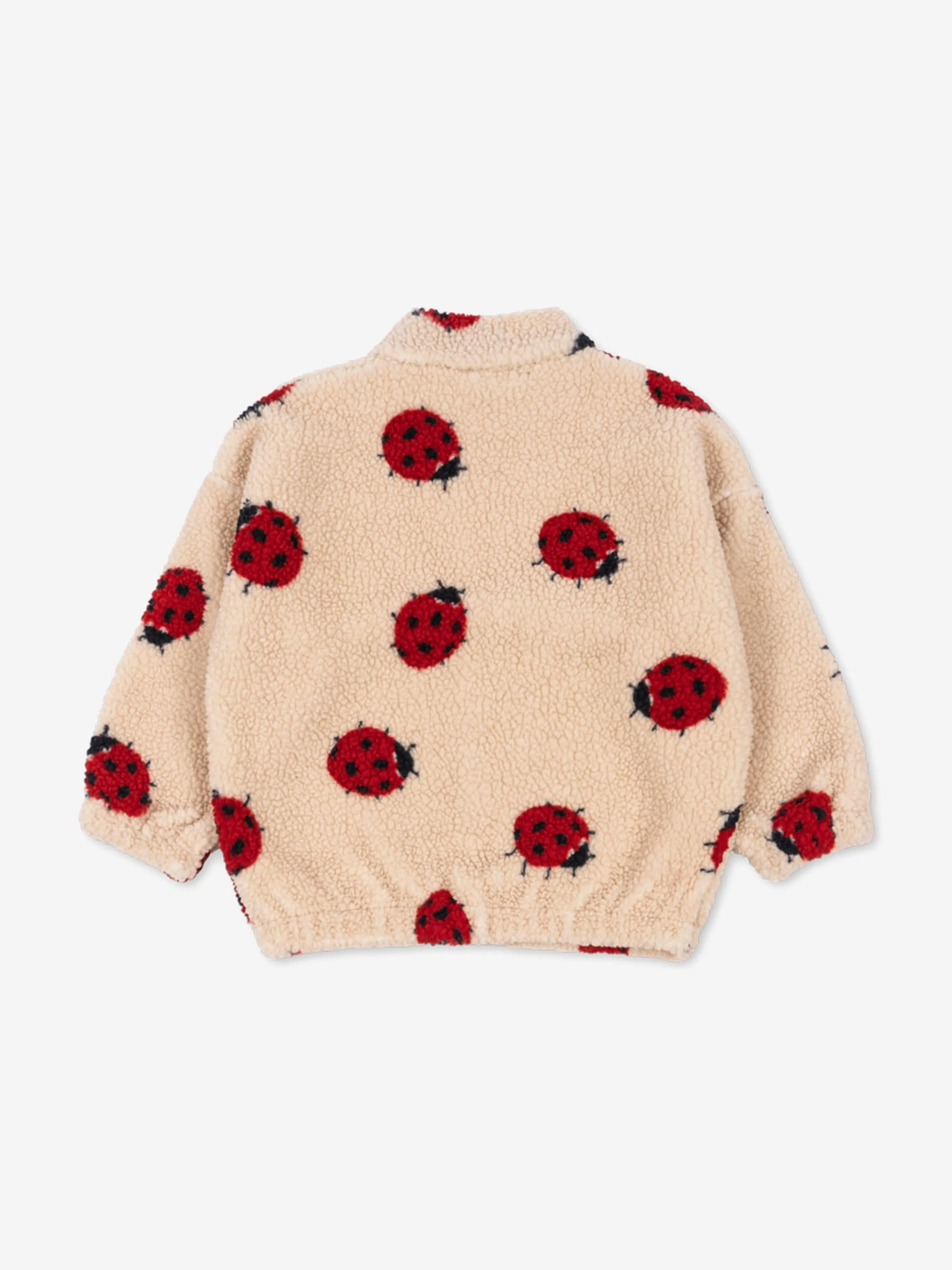 Girls Jody Ladybug Teddy Jacket in Beige