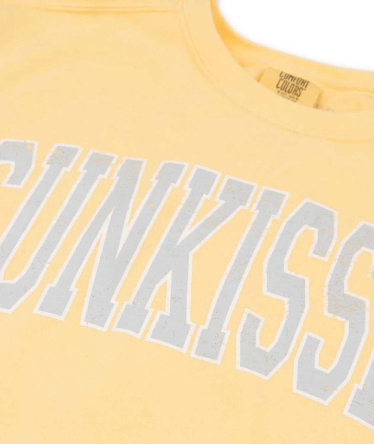 Girls Juniors Embroidered Original Sunkissed Sweatshirt In Yellow