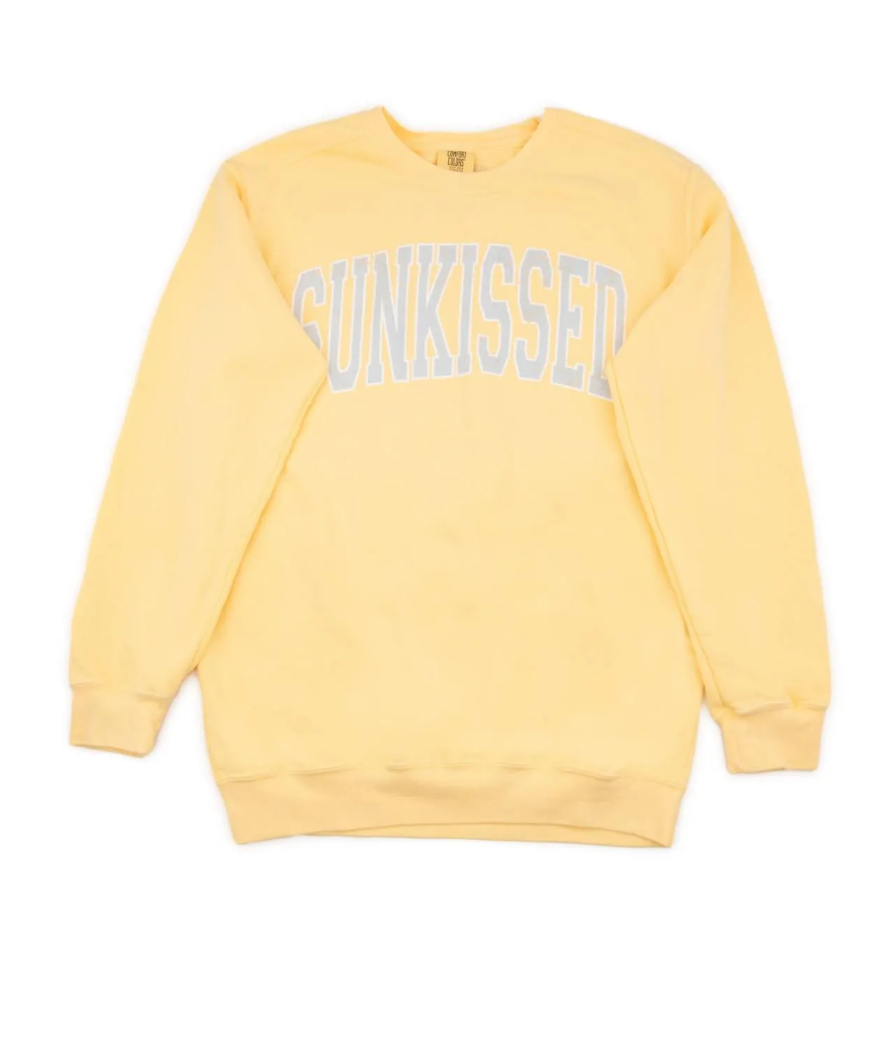 Girls Juniors Embroidered Original Sunkissed Sweatshirt In Yellow