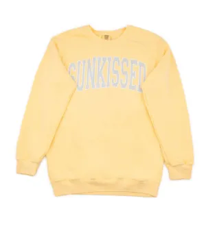 Girls Juniors Embroidered Original Sunkissed Sweatshirt In Yellow