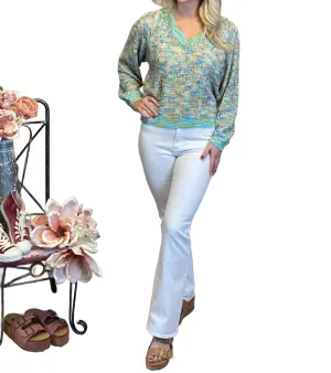 Girls Just Wanna Have Fun Sweater In Multicolor