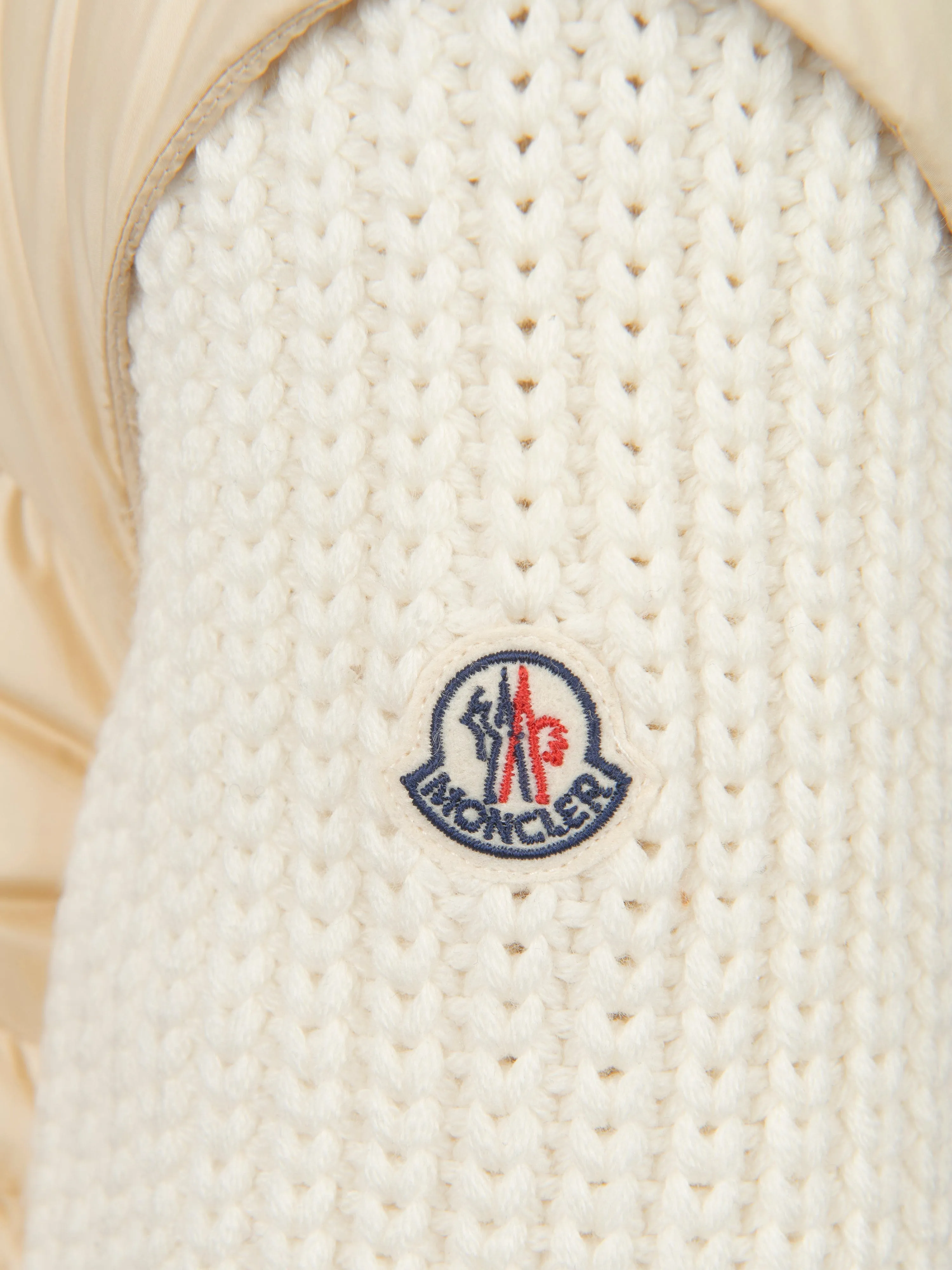 Girls Katife Long Parka in Ivory
