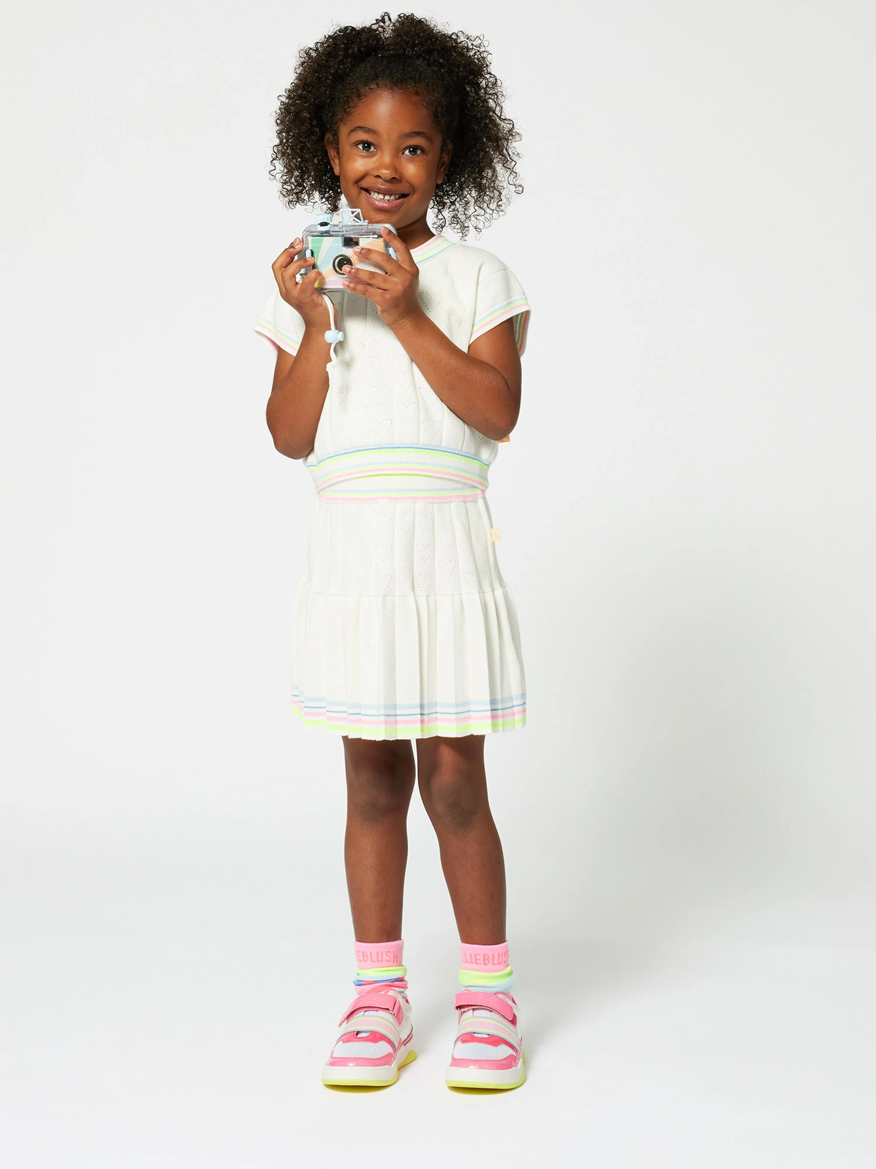 Girls Knitted Skirt in Ivory