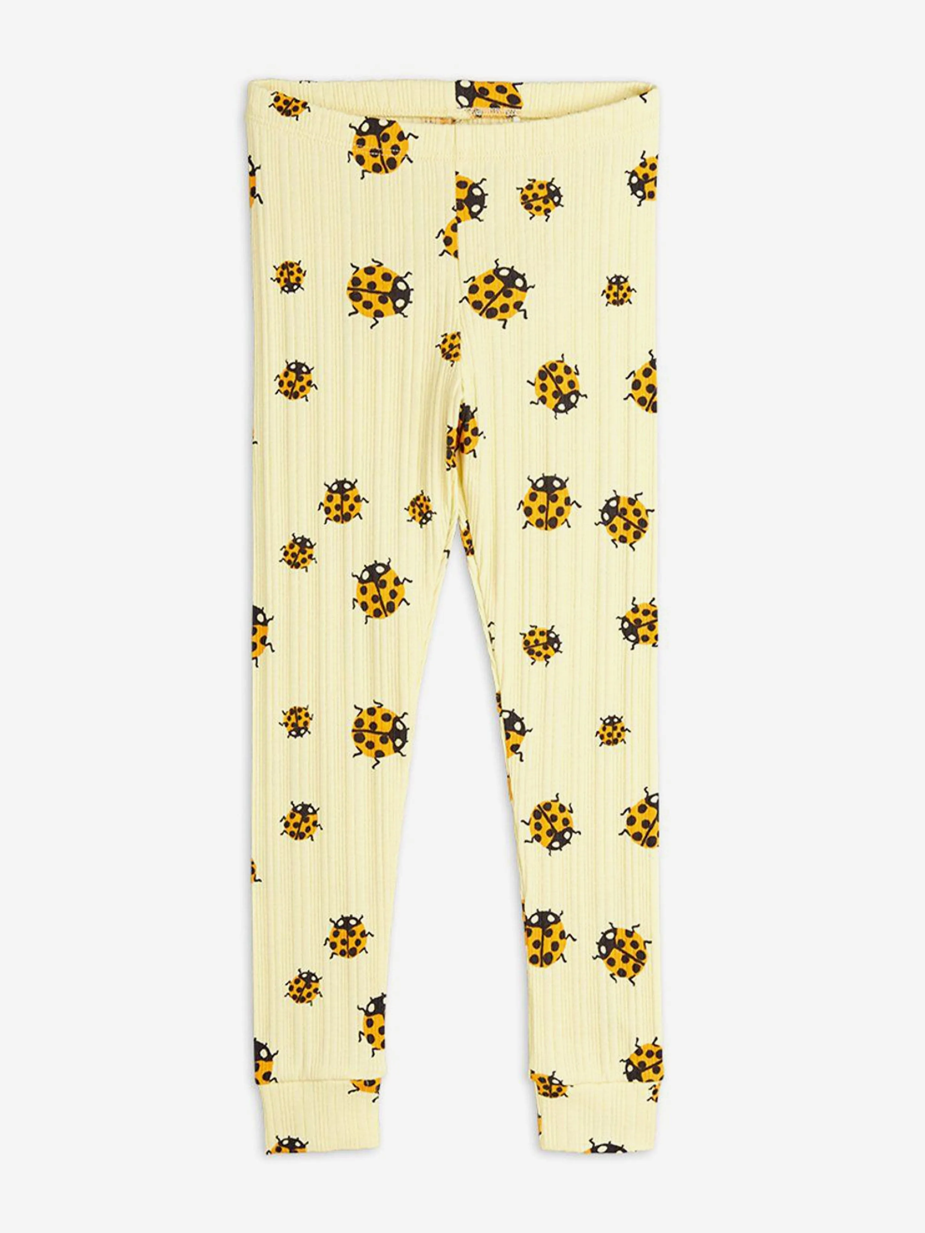 Girls Ladybugs AOP Leggings in Yellow