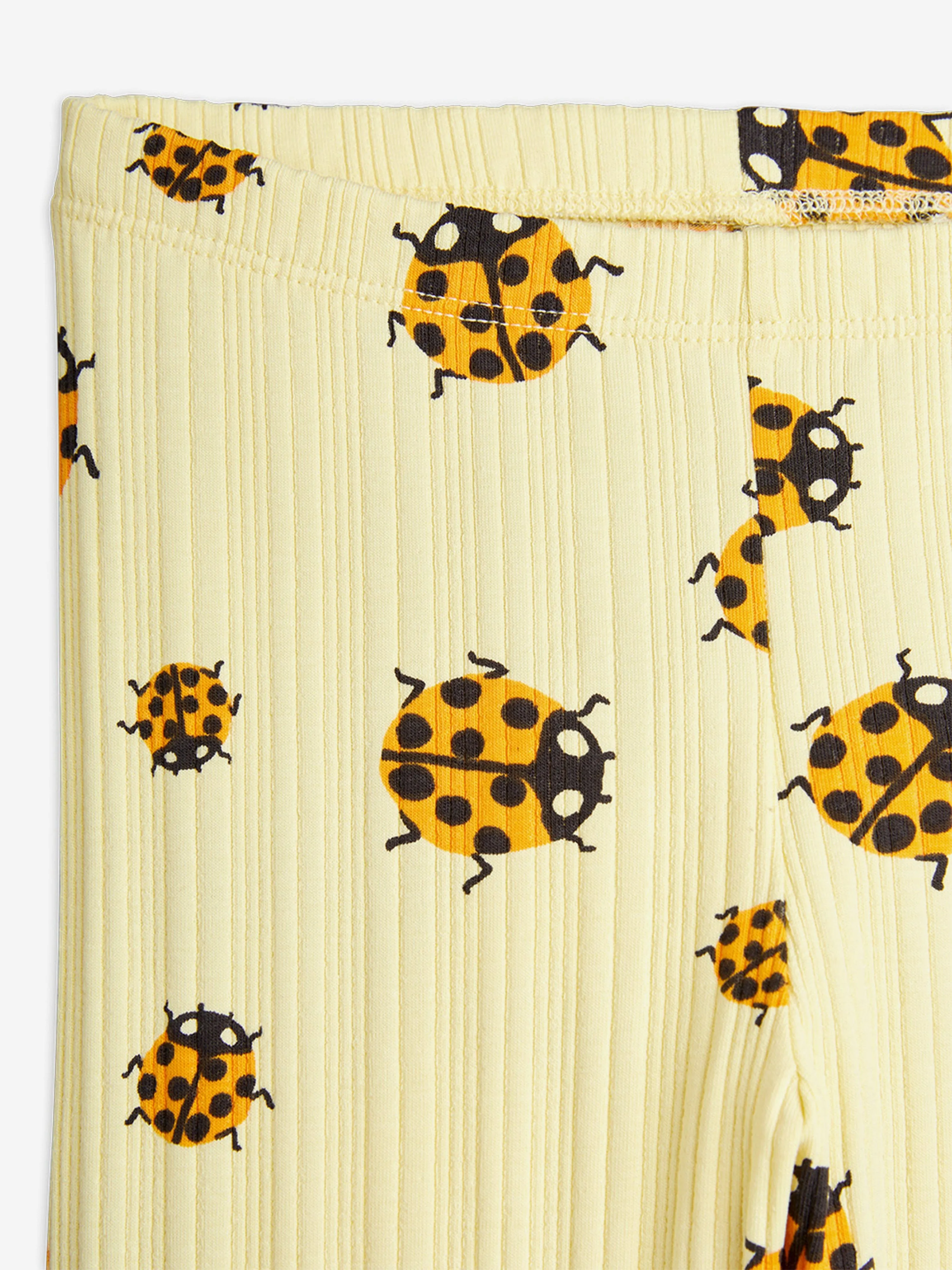 Girls Ladybugs AOP Leggings in Yellow