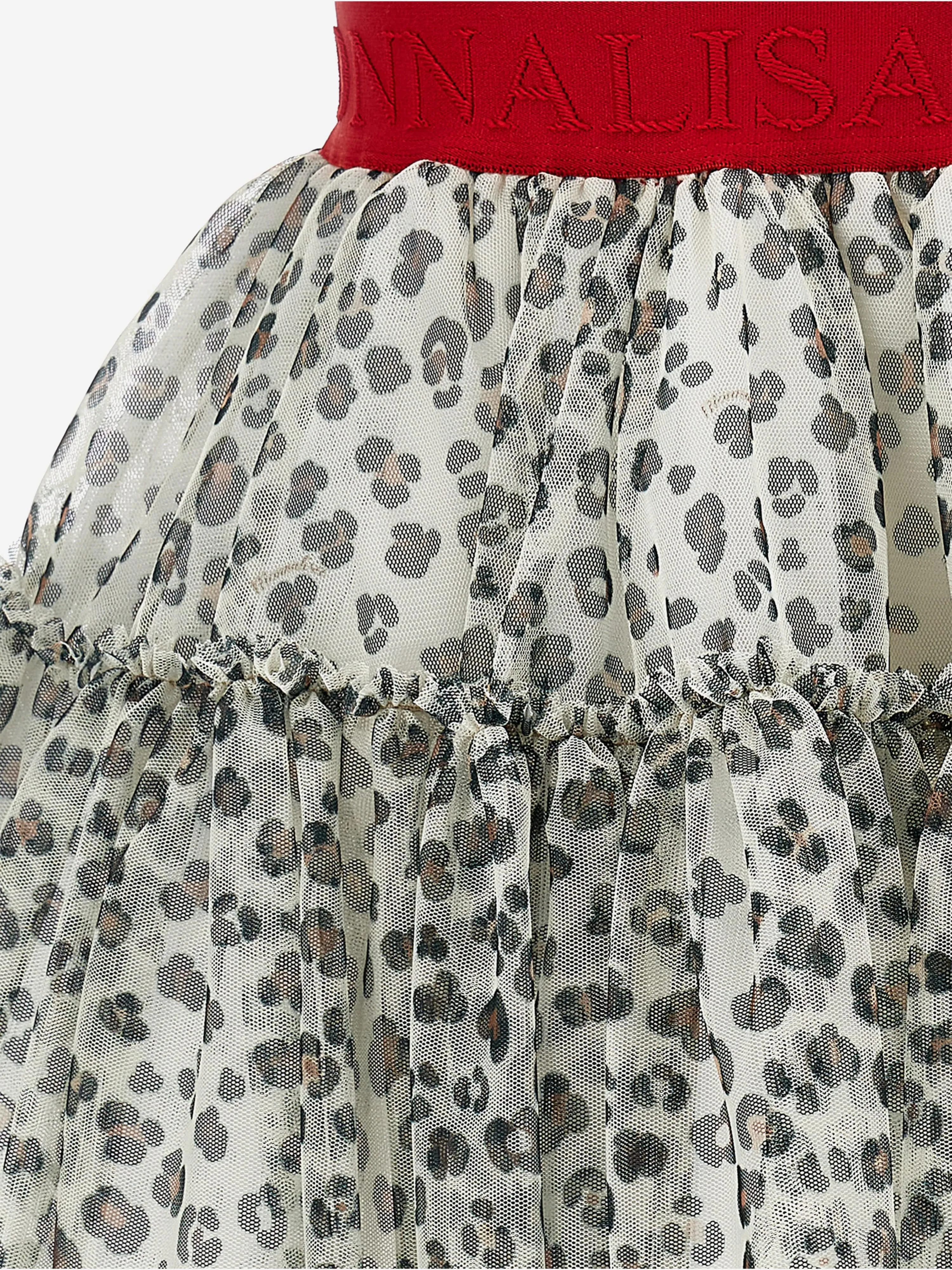 Girls Leopard Tulle Tutu in Beige