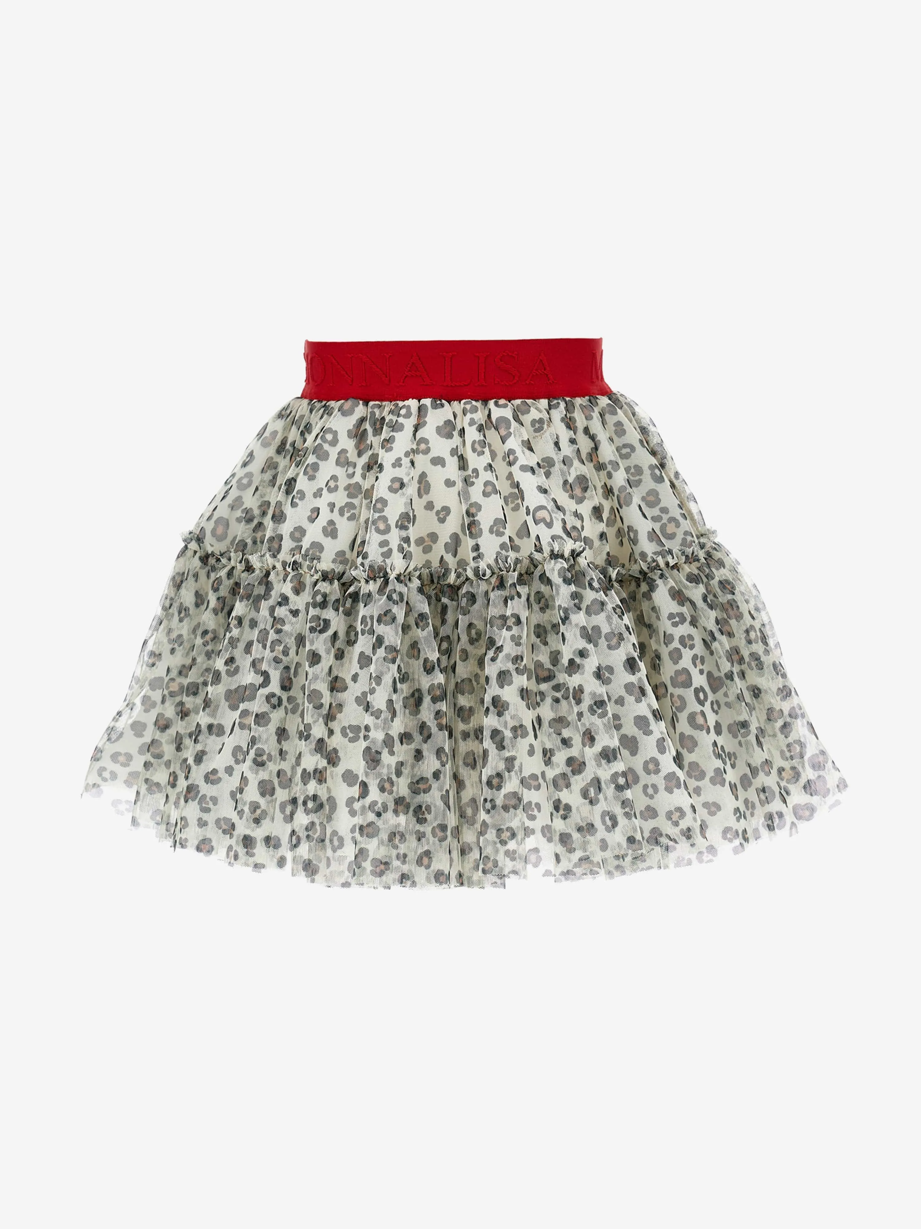 Girls Leopard Tulle Tutu in Beige
