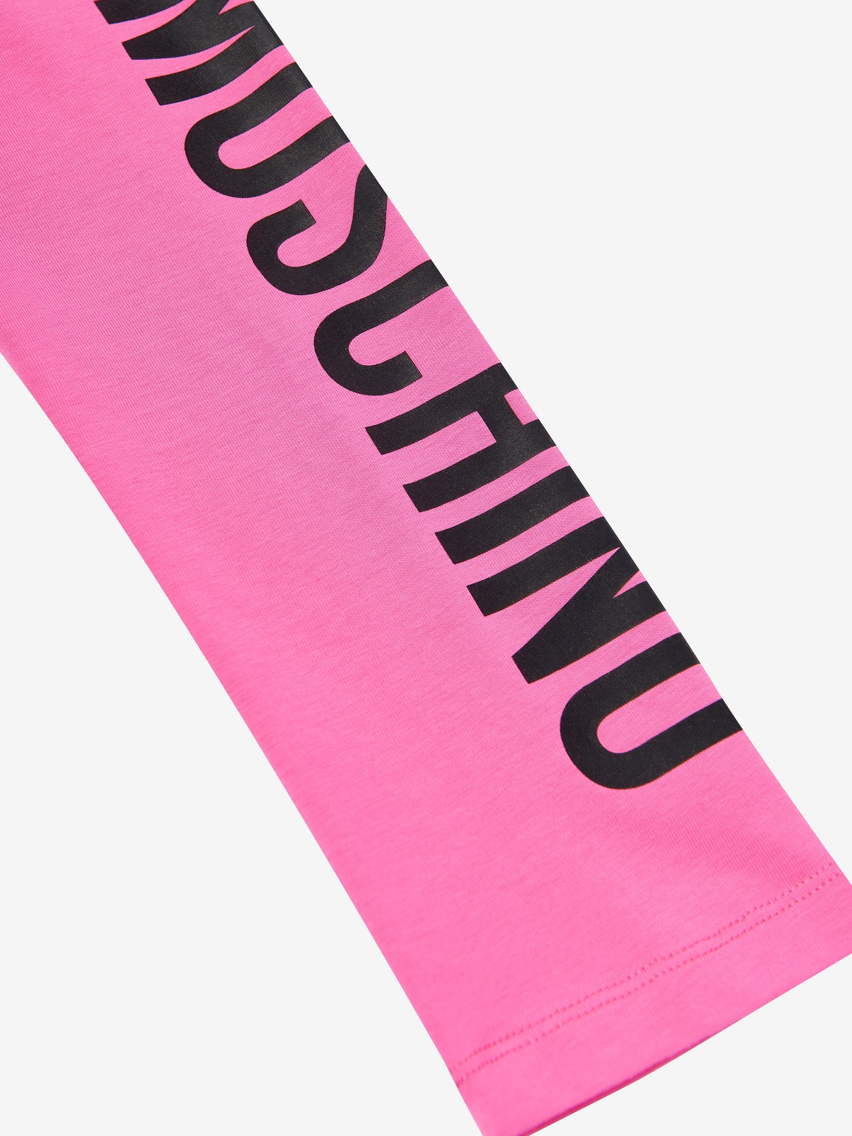 Girls Logo Print Leggings in Pink