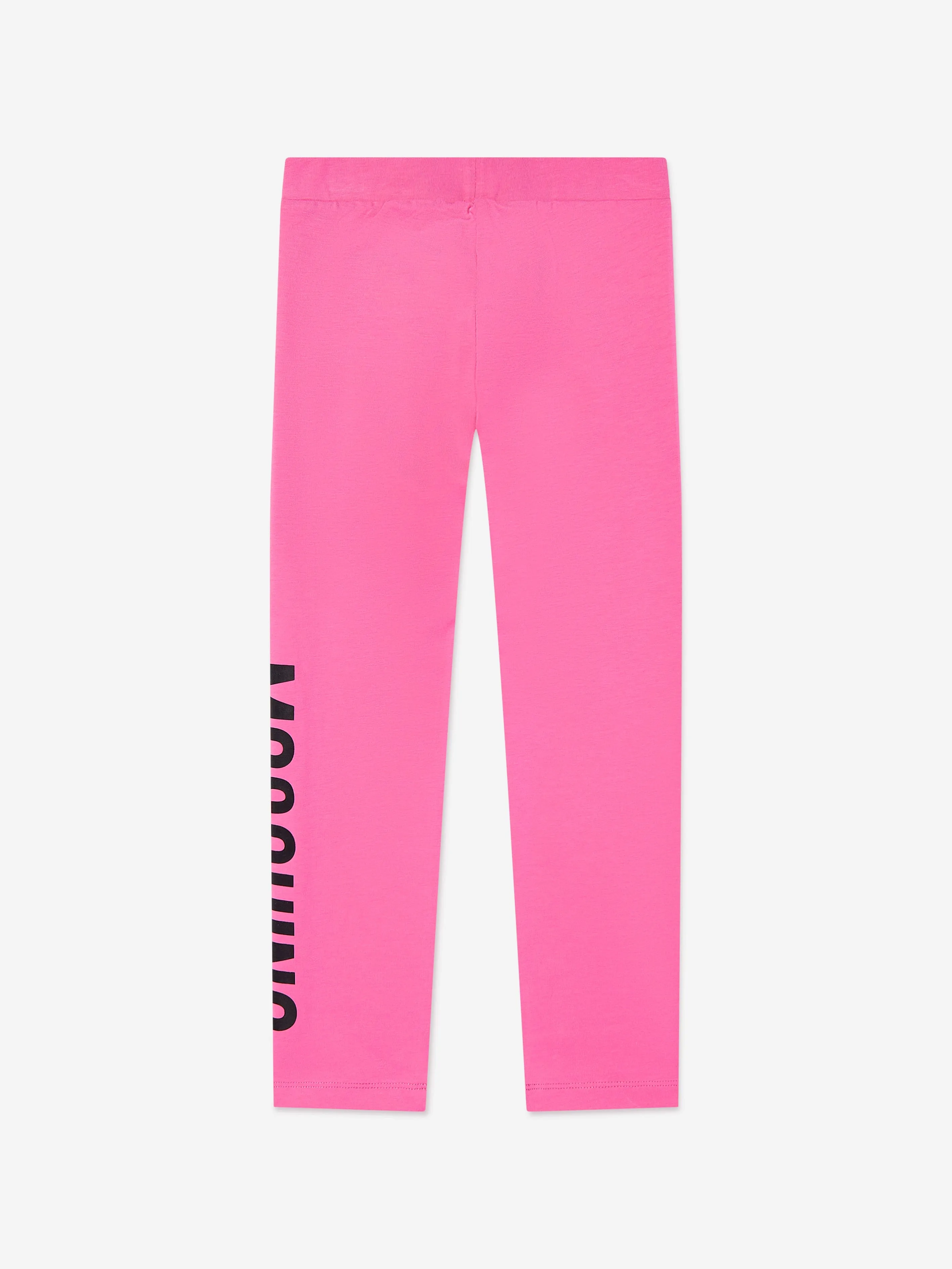 Girls Logo Print Leggings in Pink