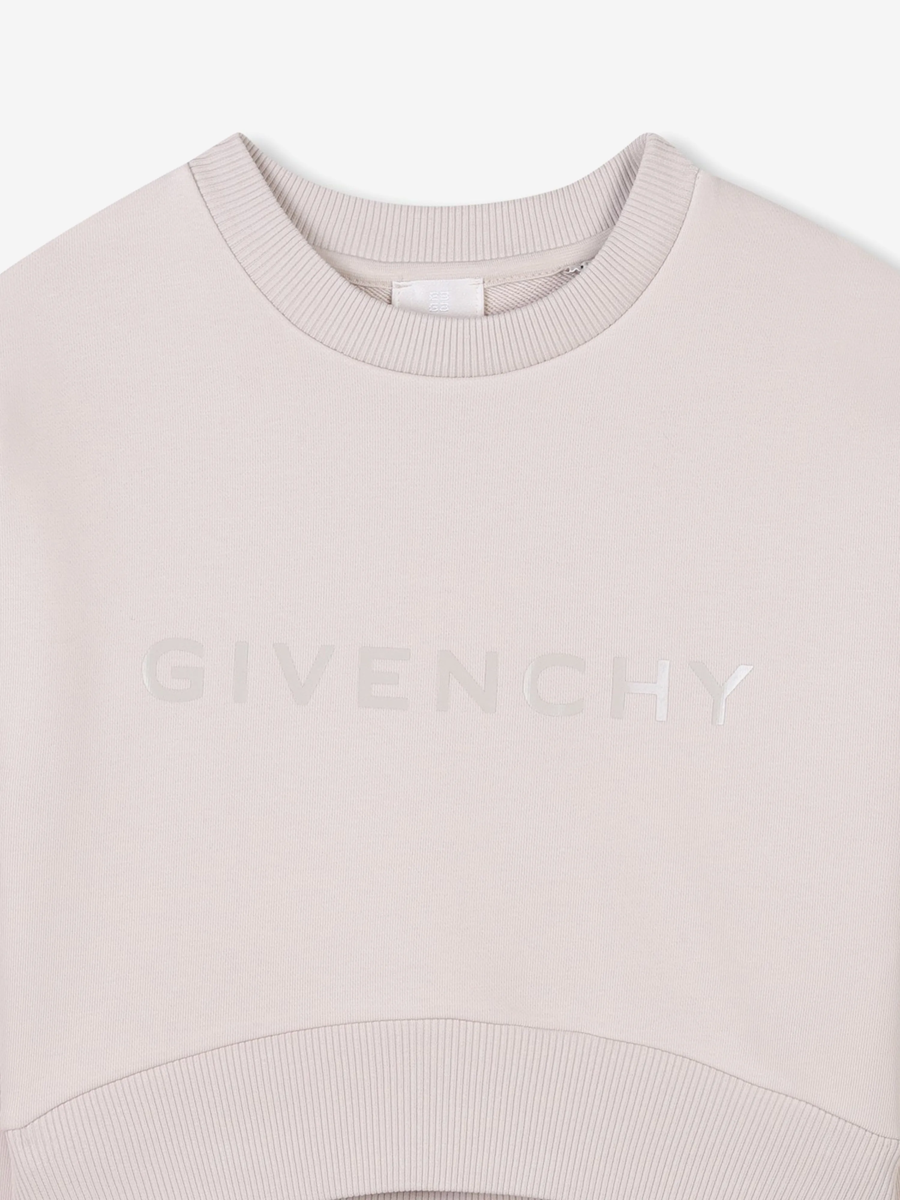 Girls Logo Print Sweatshirt in Beige