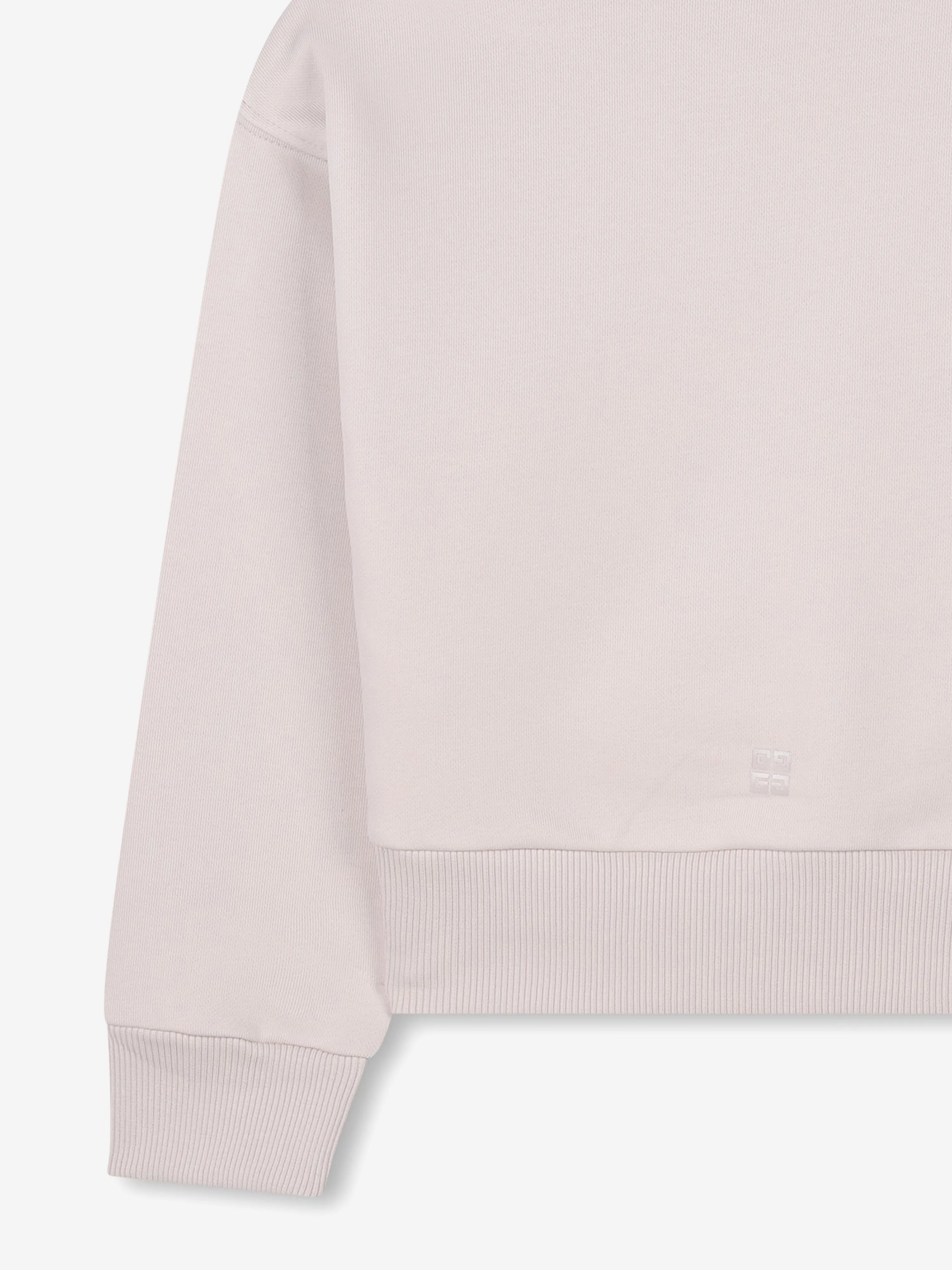 Girls Logo Print Sweatshirt in Beige