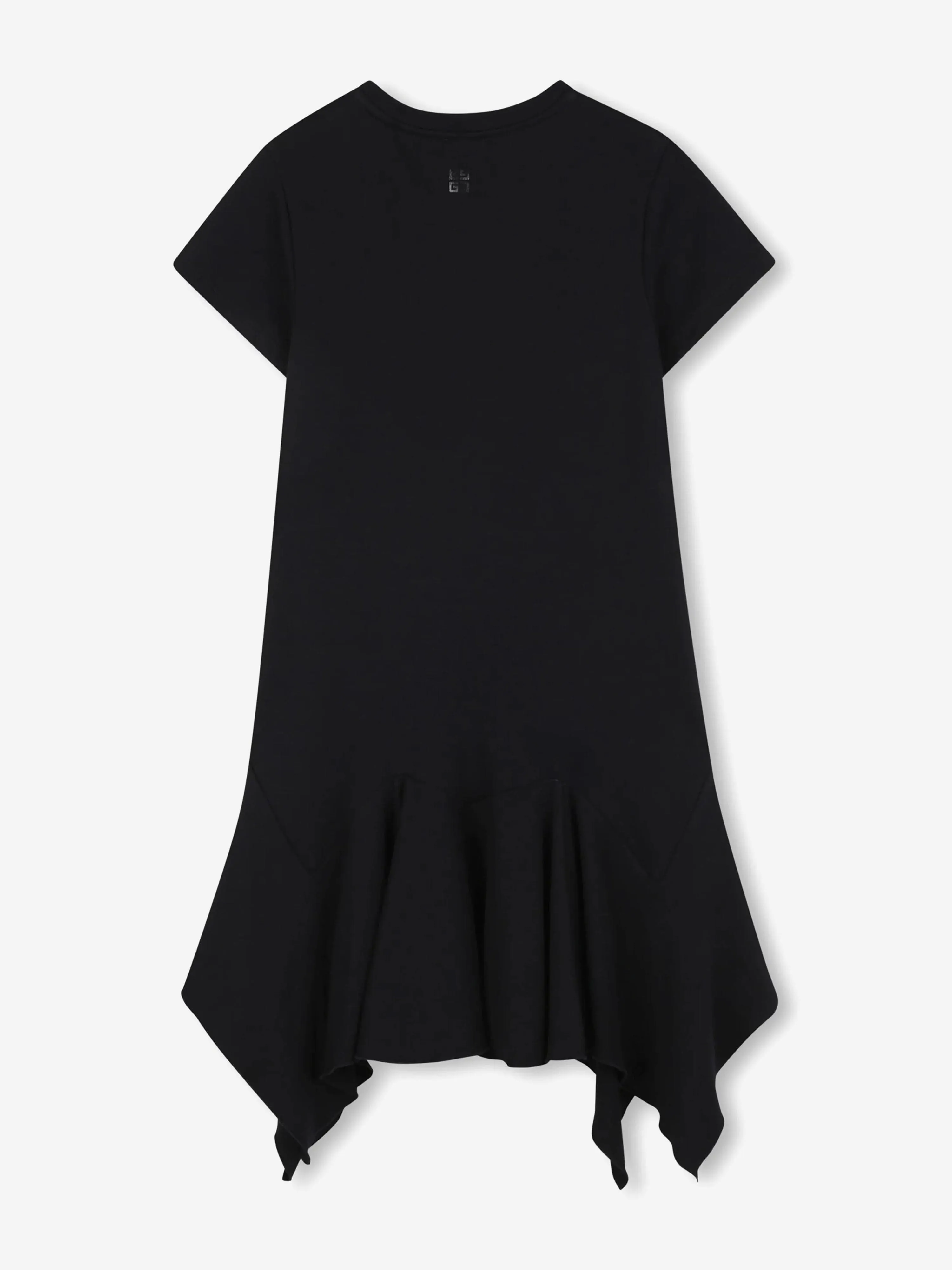 Girls Logo Ruffle Dress in Black