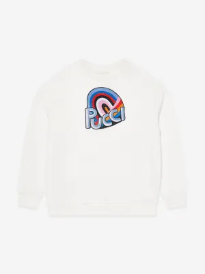 Girls Logo Sweatshirt in Ivory