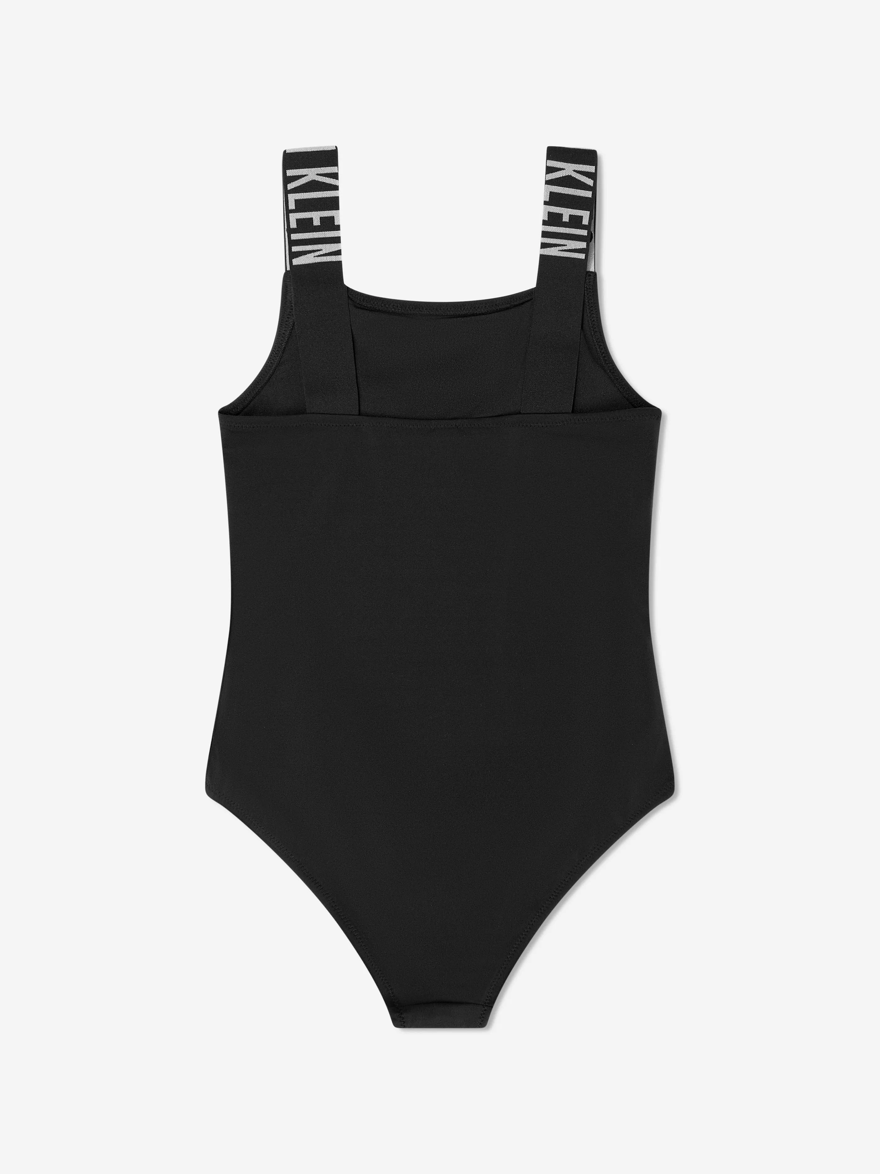 Girls Logo Swimsuit in Black