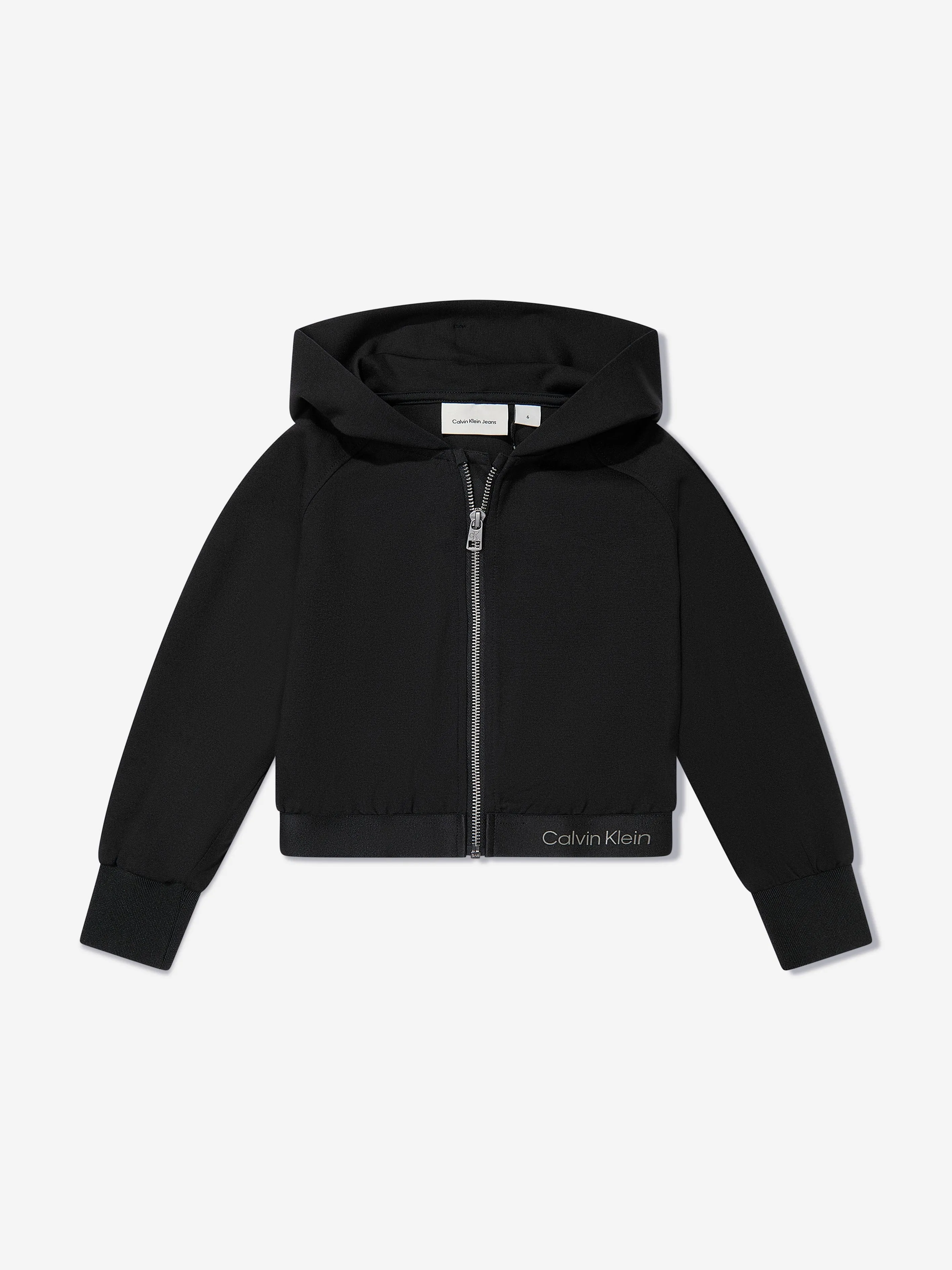 Girls Logo Tape Punto Tracksuit in Black