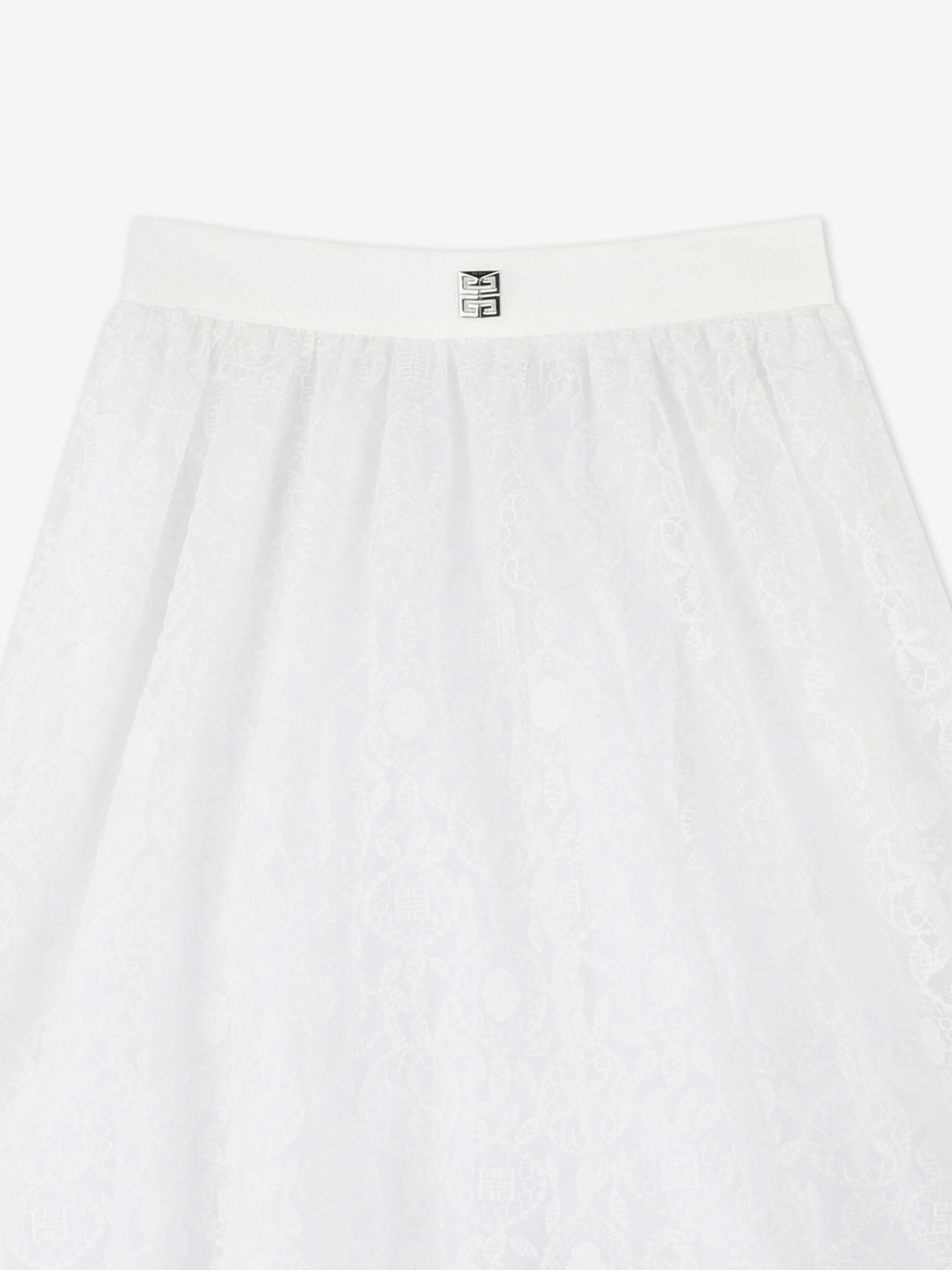 Girls Logo Tulle Skirt in White