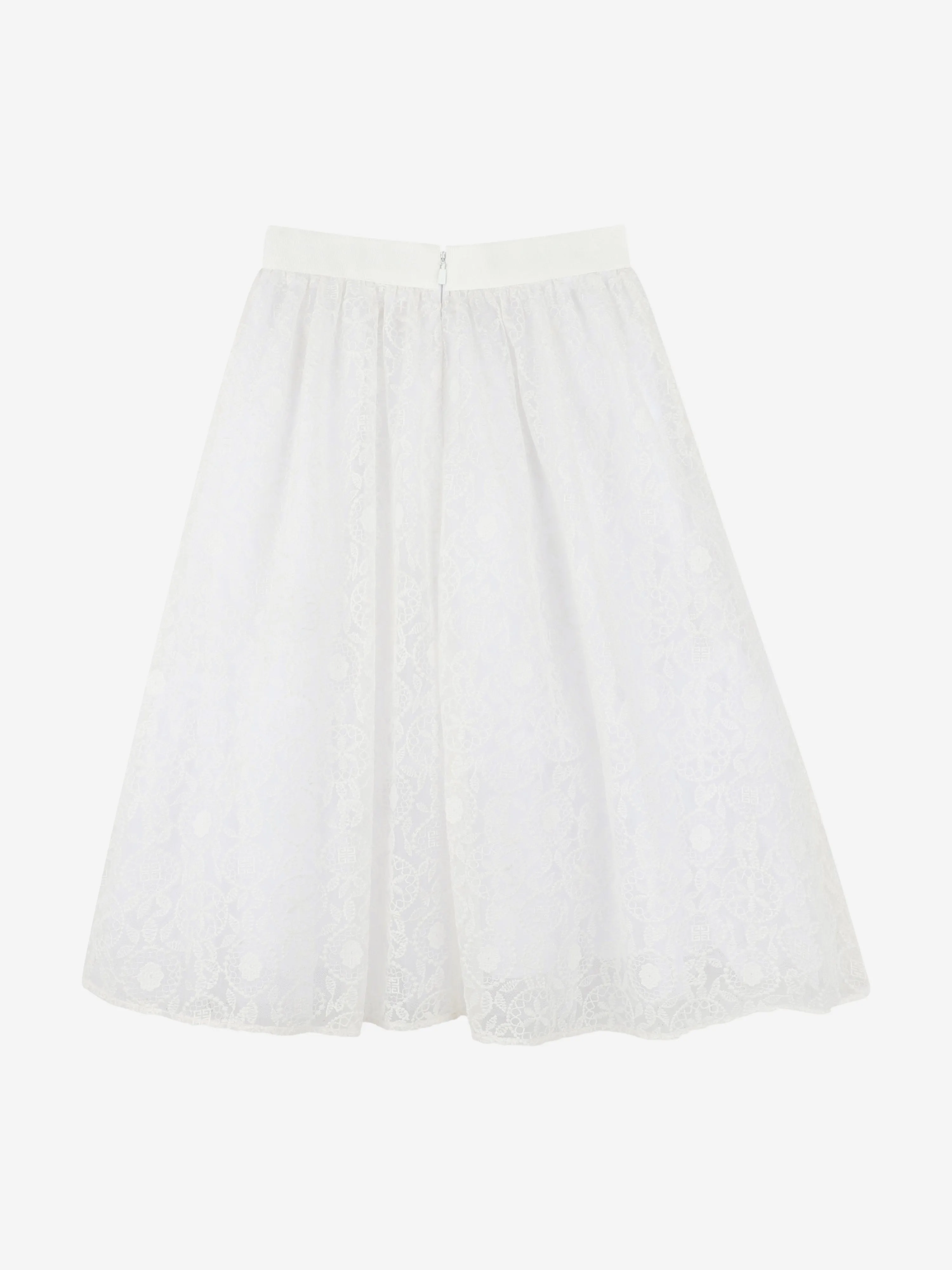 Girls Logo Tulle Skirt in White