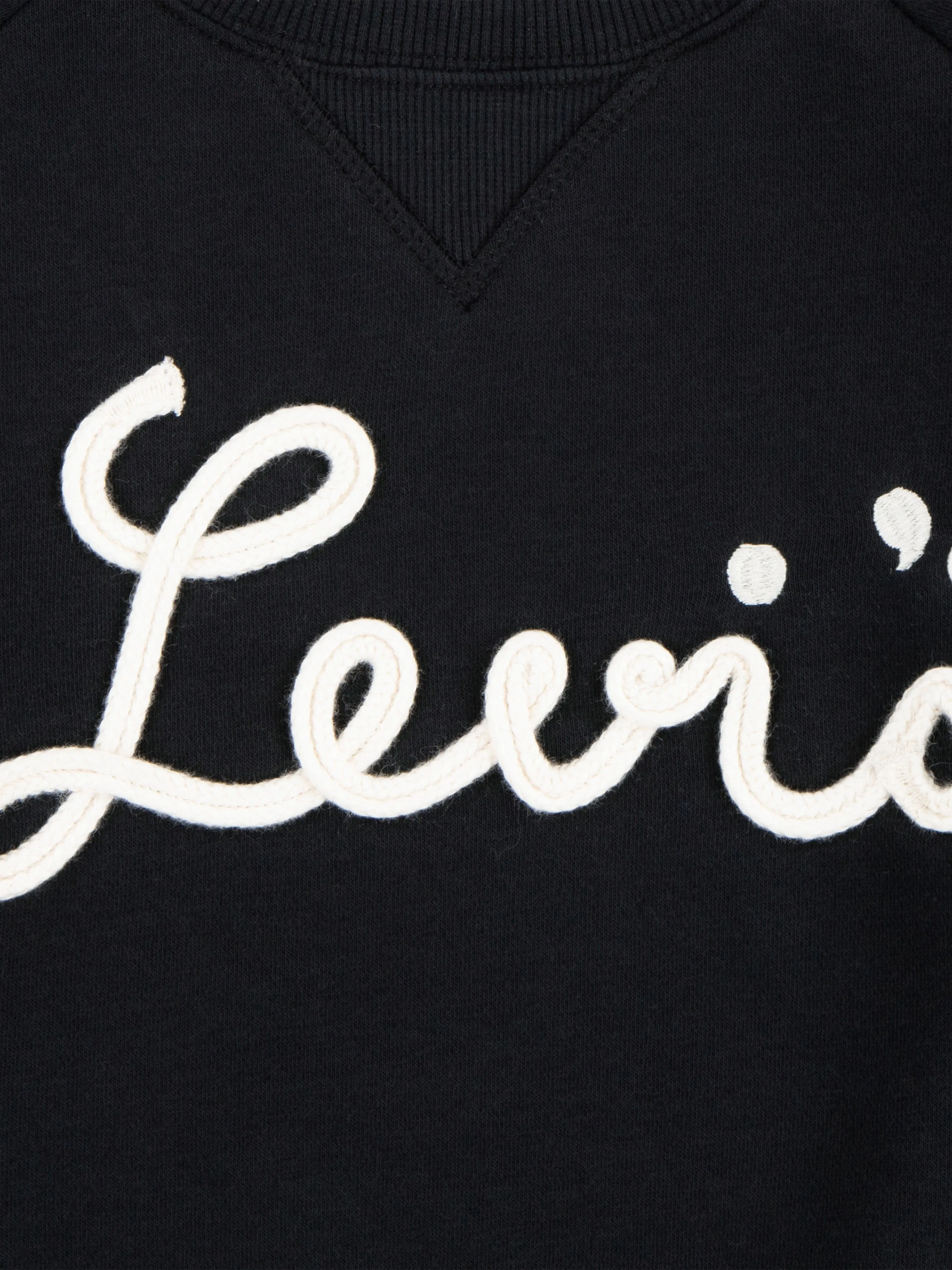 Girls Mixed Textures Sweatshirt in Black