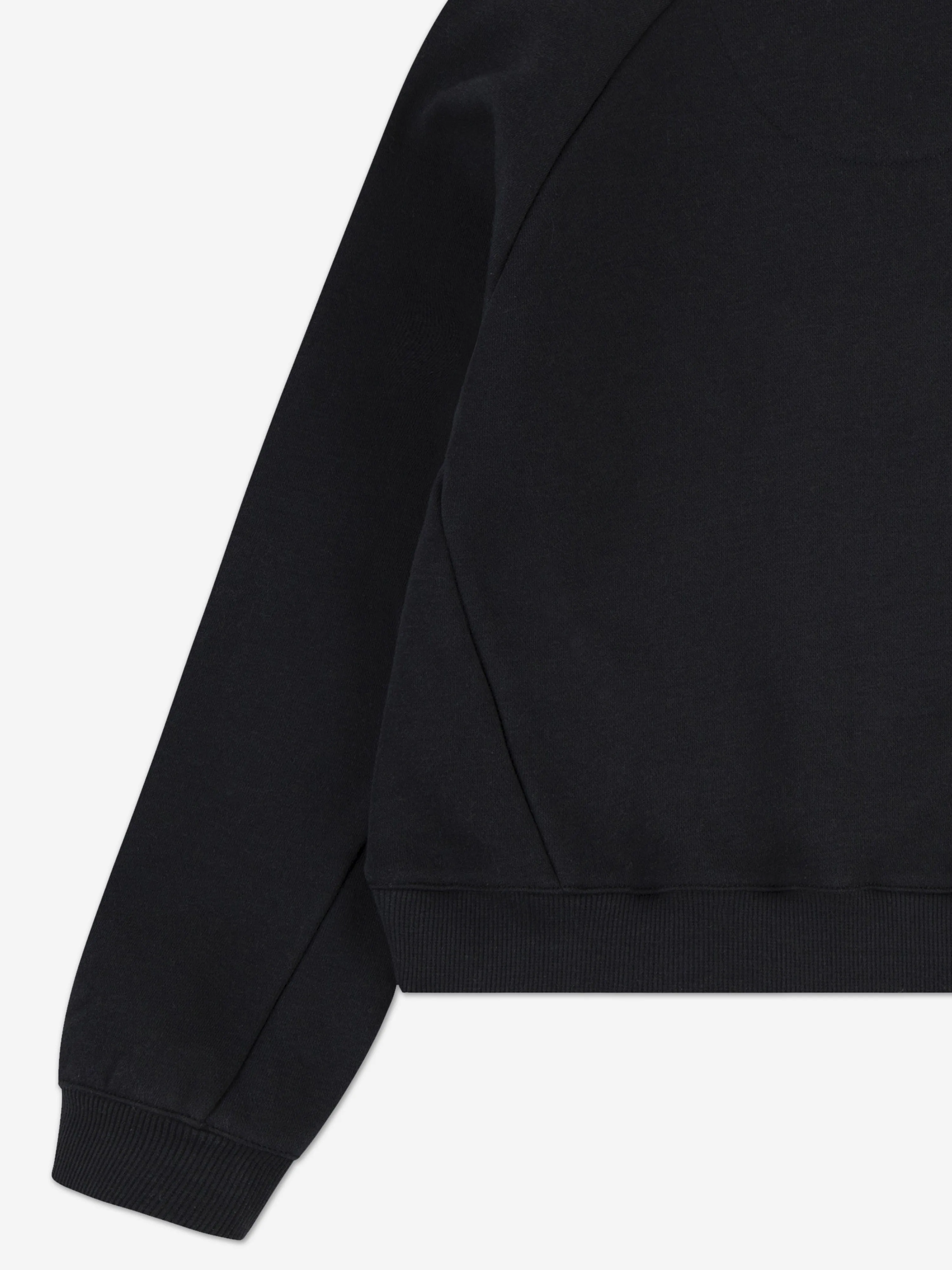 Girls Mixed Textures Sweatshirt in Black