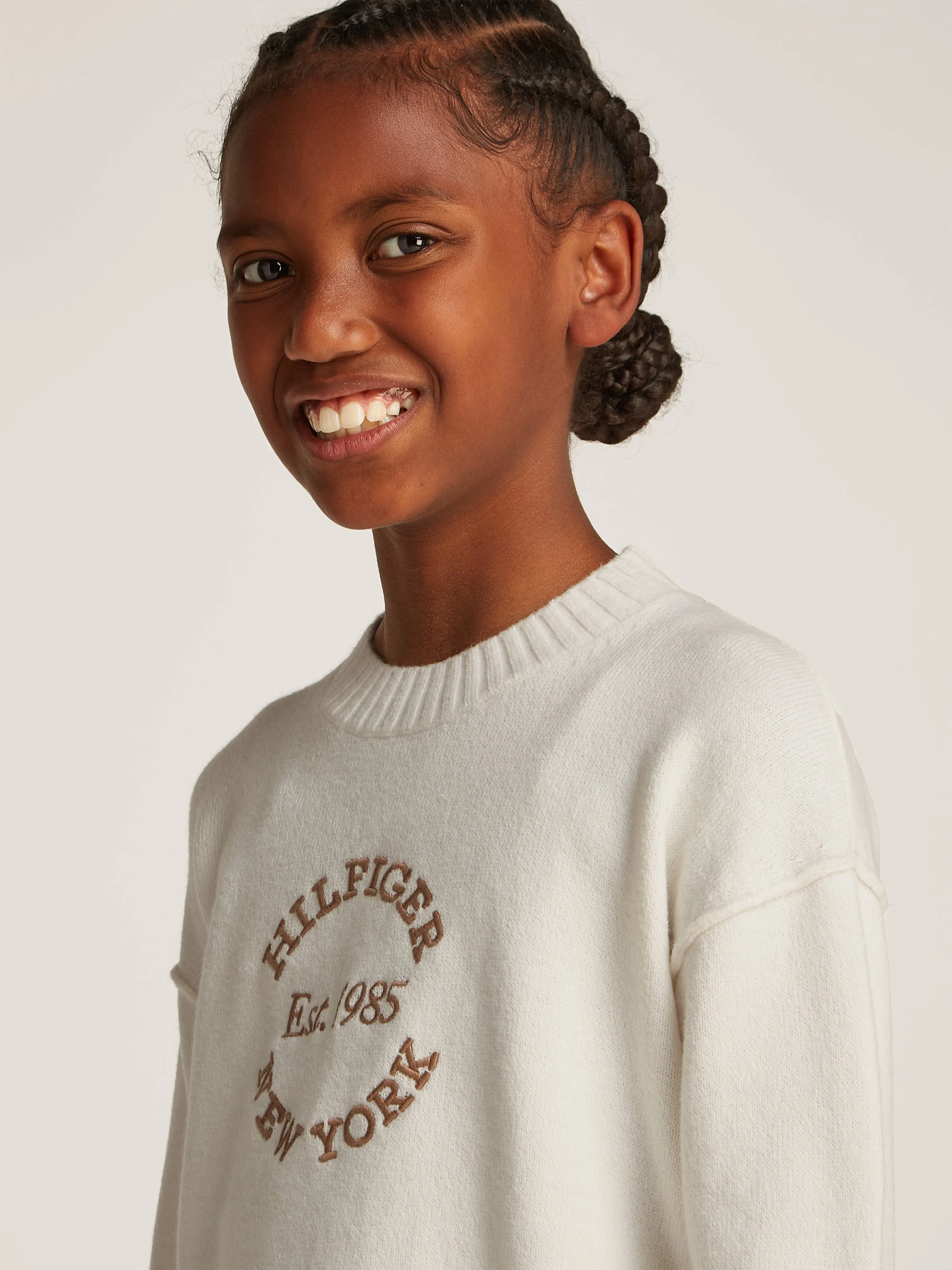 Girls New York Jumper in Ivory
