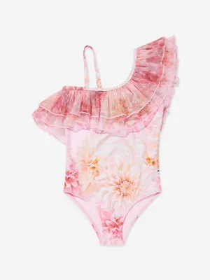 Girls Nilla Dahila Swimsuit in Pink (UPF50 )