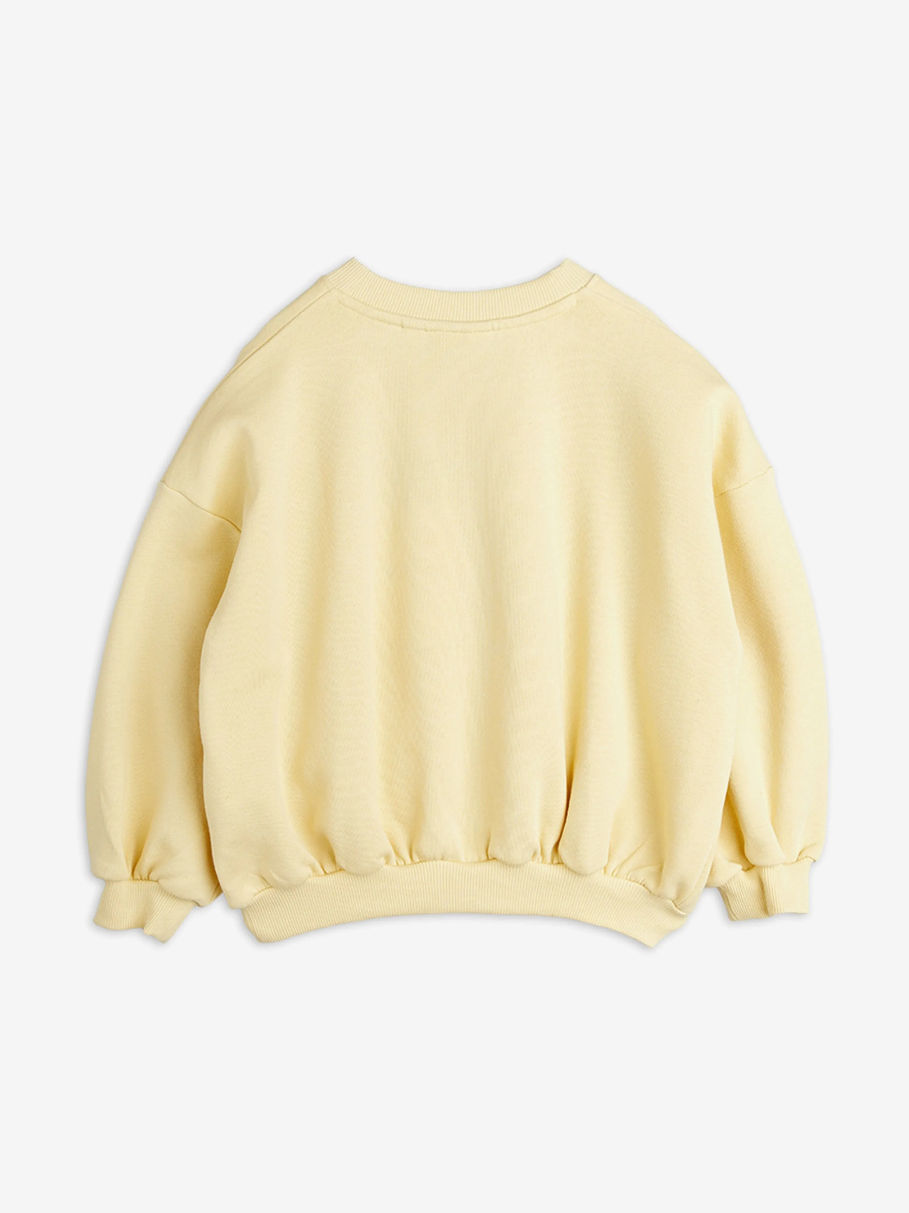 Girls Note Embroidered Sweatshirt in Yellow
