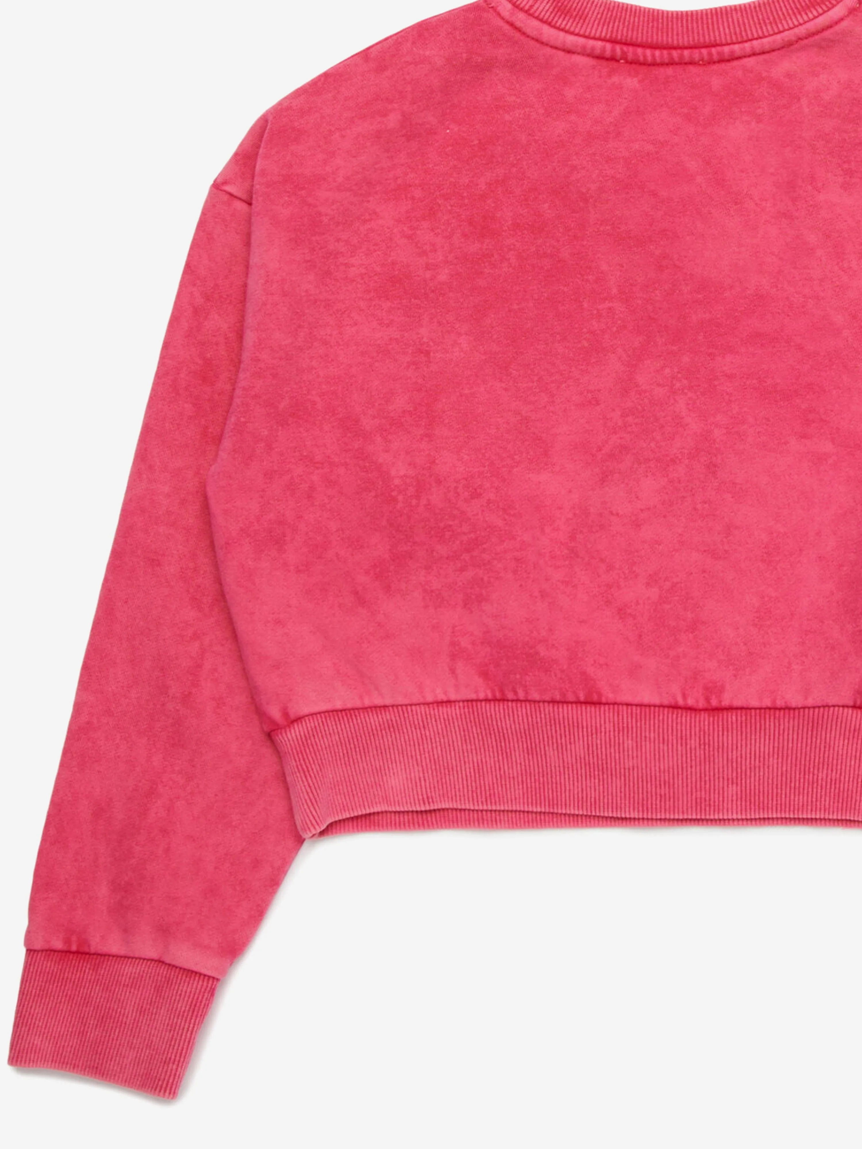 Girls Oval D Logo Sweatshirt in Pink