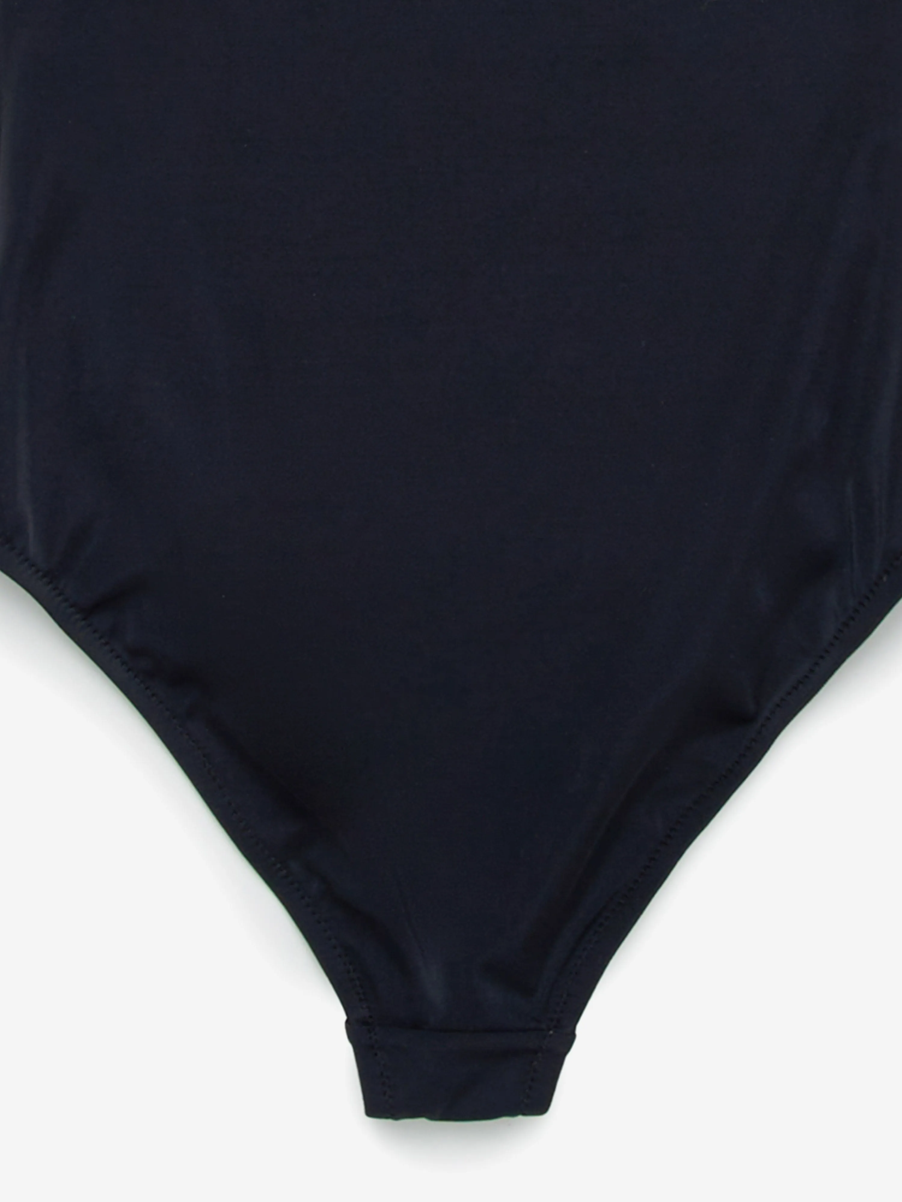 Girls Oval D One Shoulder Swimsuit in Black