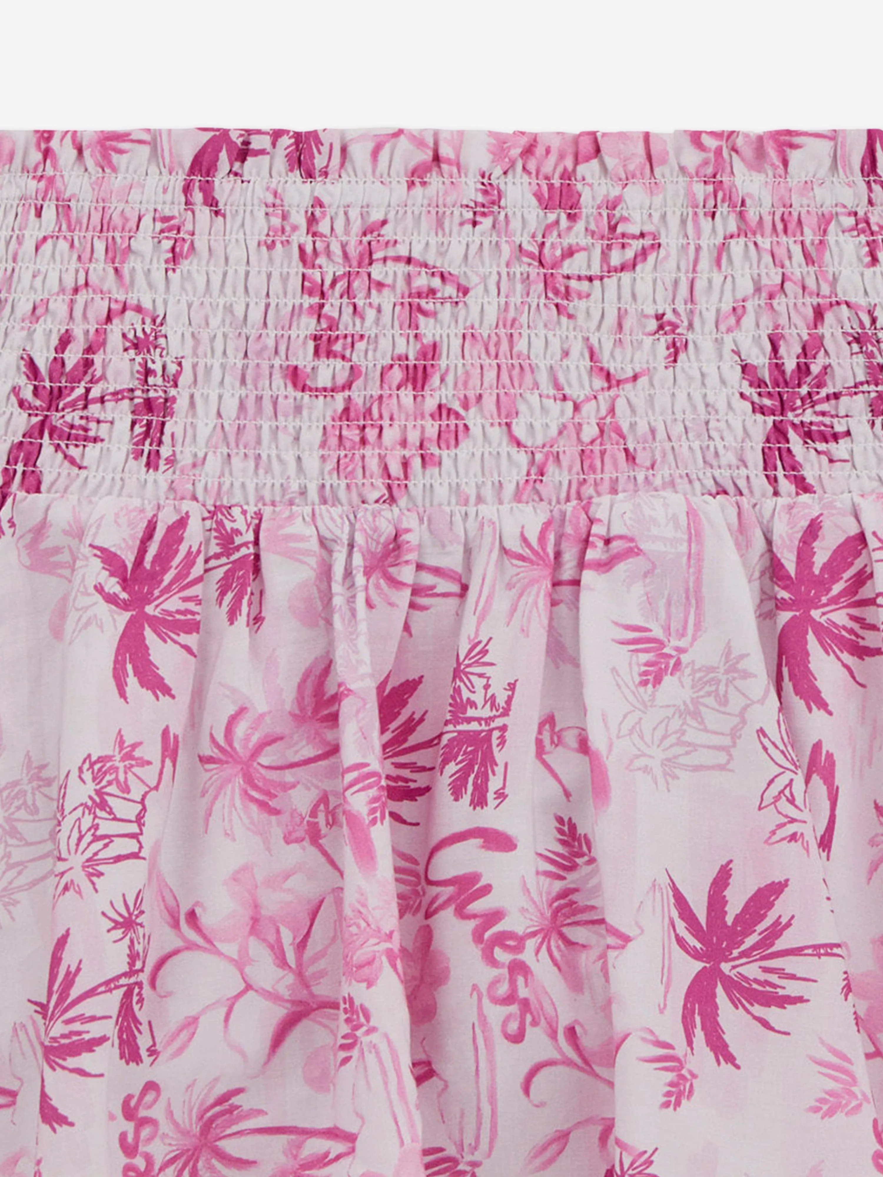 Girls Palm Tree Mini Skirt in Pink