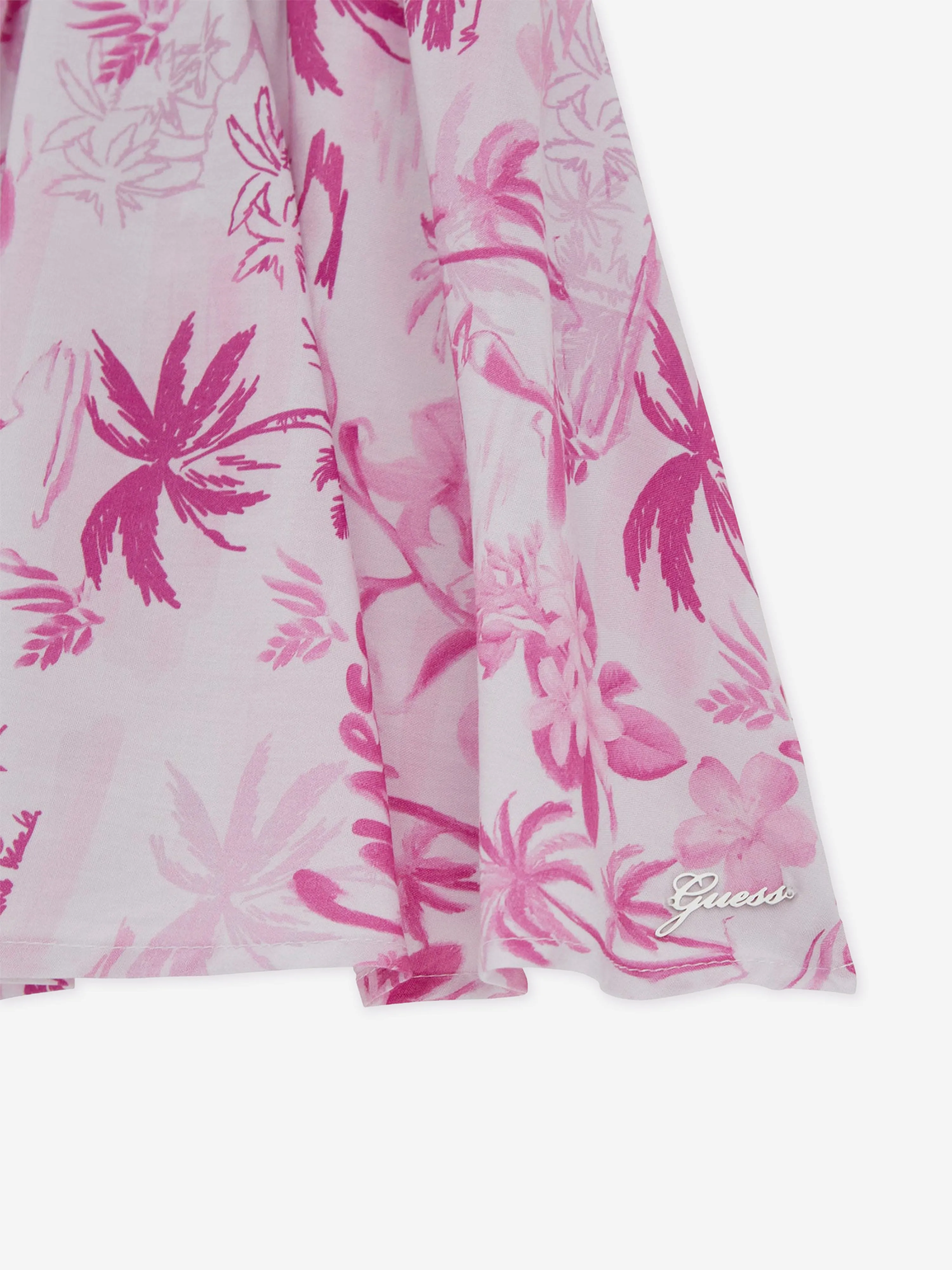 Girls Palm Tree Mini Skirt in Pink